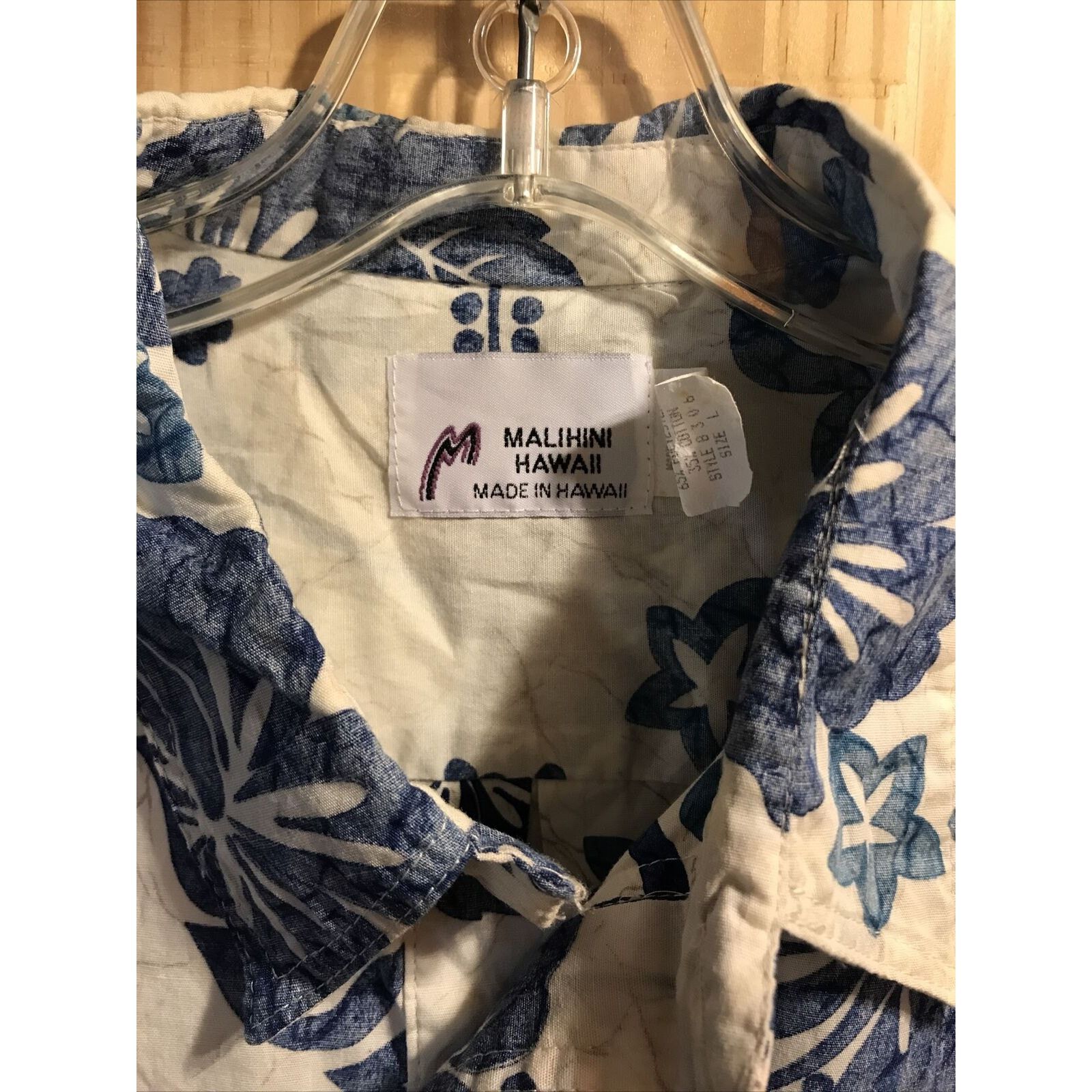 Other Malihini Vintage Mens L Blue Floral SS Button Hawaiian Shirt Size US L / EU 52-54 / 3 - 2 Thumbnail