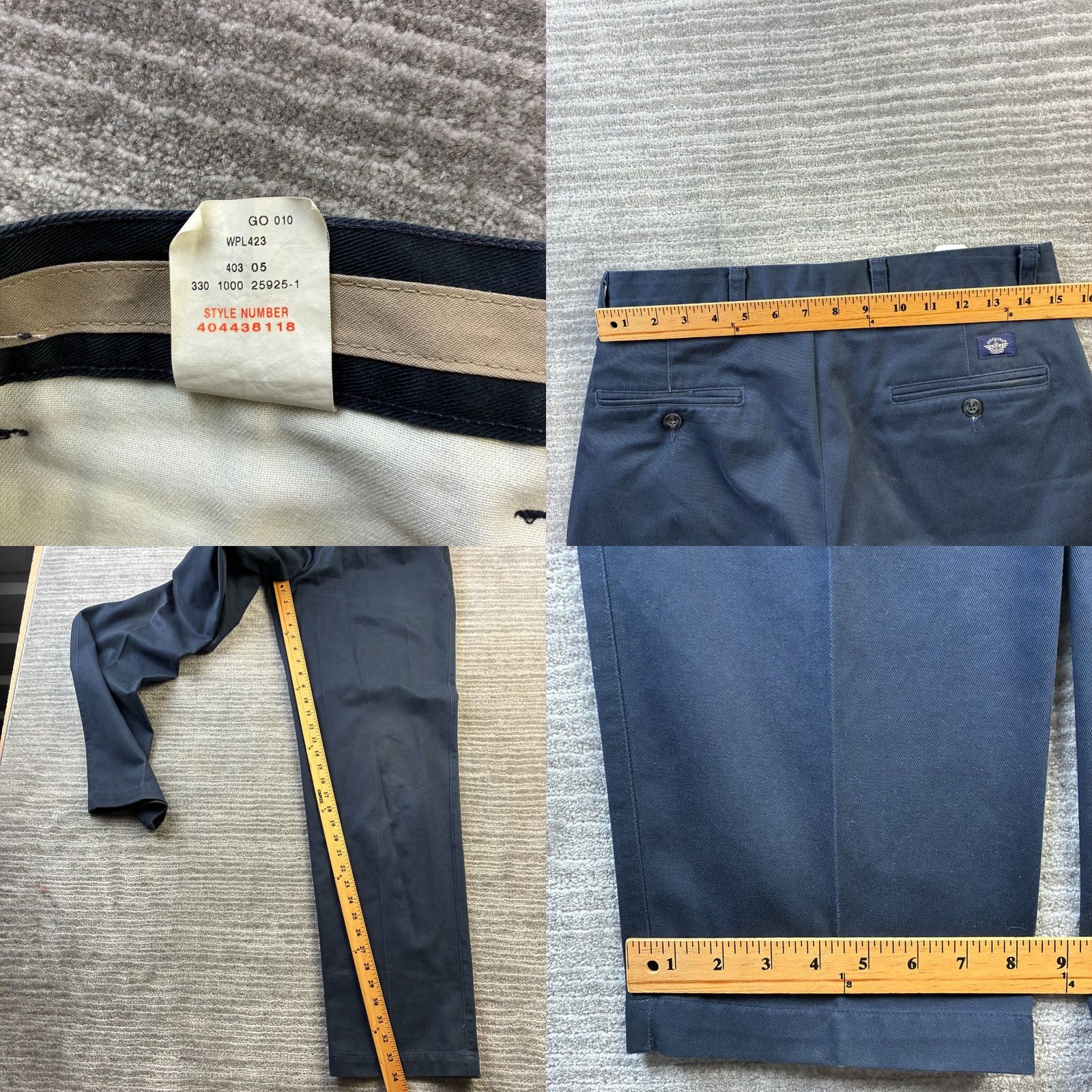 Dockers VINTAGE Dockers Pants Mens 31x34 Blue Trousers Double Pleated 2003 Size US 31 - 8 Thumbnail