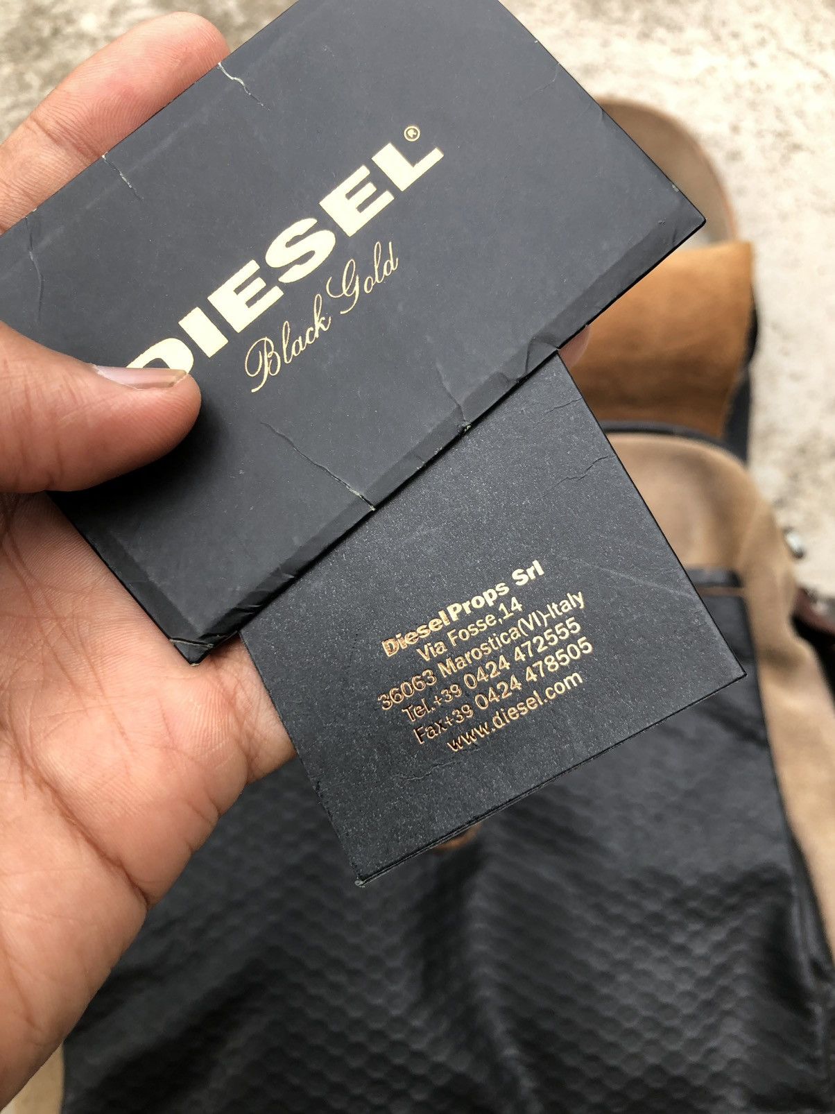 Diesel FULLY LEATHER DIESEL BLACK GOLD SLINGBAG Size ONE SIZE - 17 Thumbnail