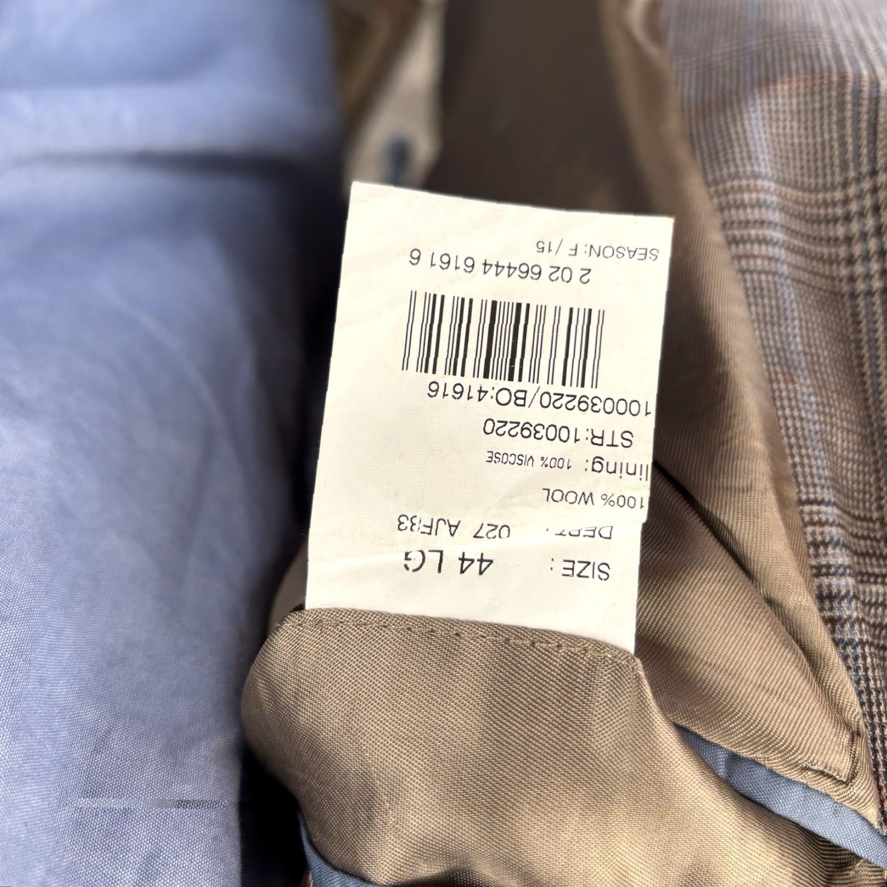 Brooks Brothers Brooks Brothers Blazer Mens 44L Gray Windowpane Fitzgerald Sport Coat Jacket Geometric Wool 2 Piece Notch Lapel Long Double-Vented White/Gray? Size 44R - 4 Thumbnail