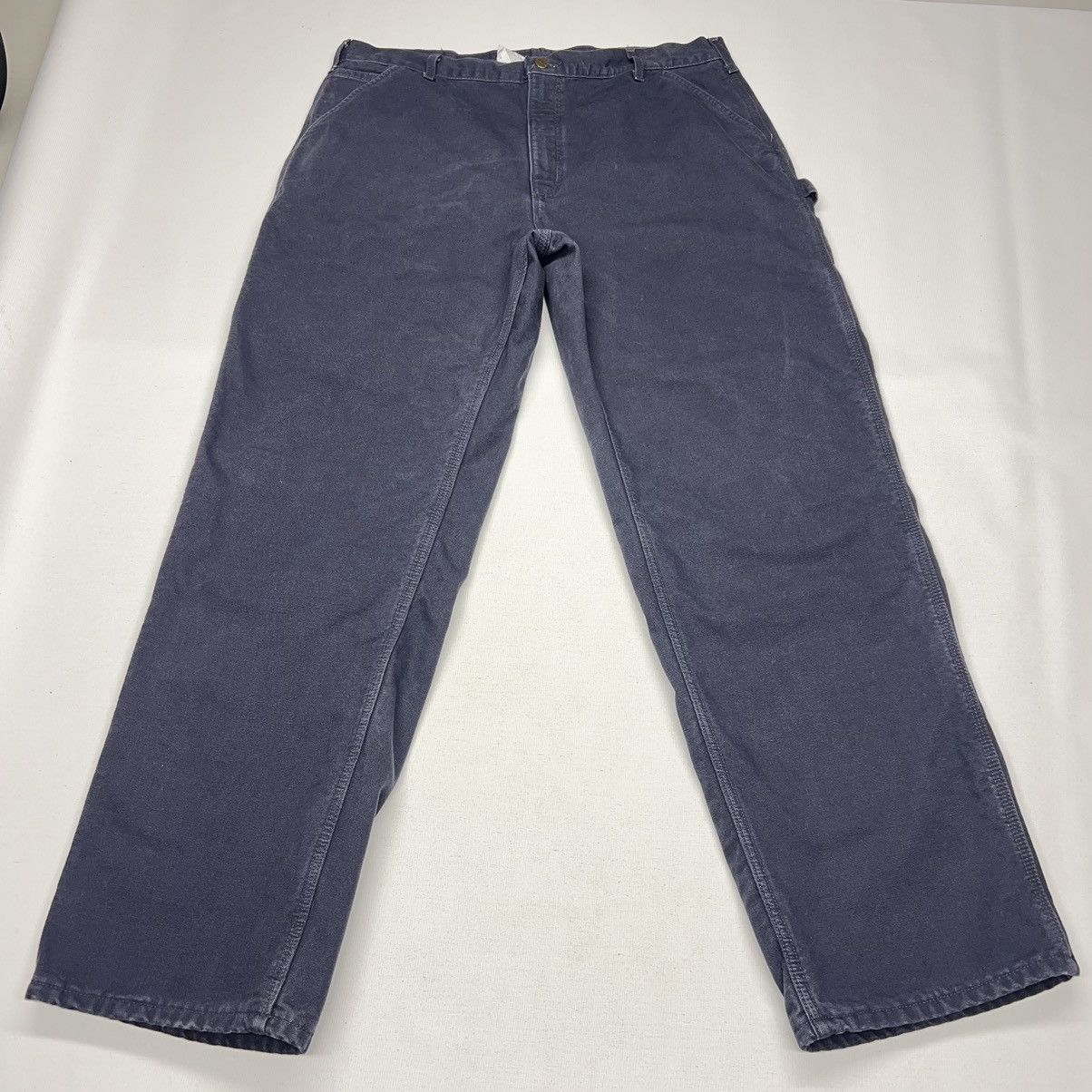 Carhartt × Vintage VTG Carhartt Pants Blue Flannel Lined Loose Fit Baggy Y2K Size US 38 / EU 54 - 1 Thumbnail