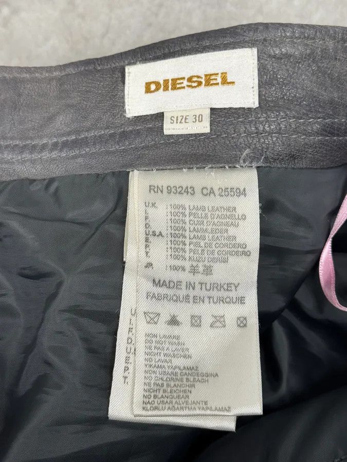Diesel Diesel Grey Eroded Leather Studded Pants Size US 32 / EU 48 - 11 Thumbnail