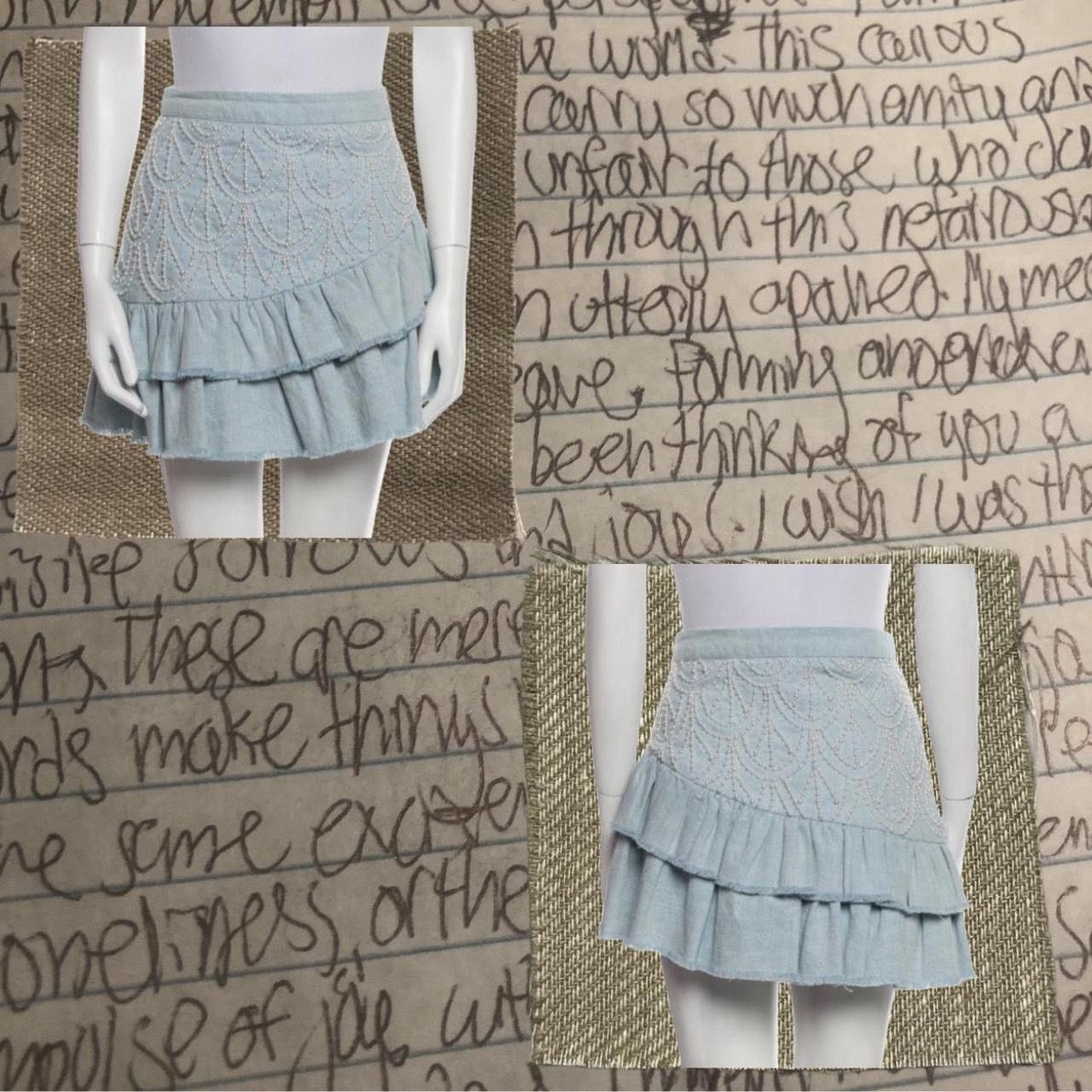 LoveShackFancy loveshackfancy pearl accent ruffle mini skirt Size 25" / US 0 / IT 36 - 4 Thumbnail