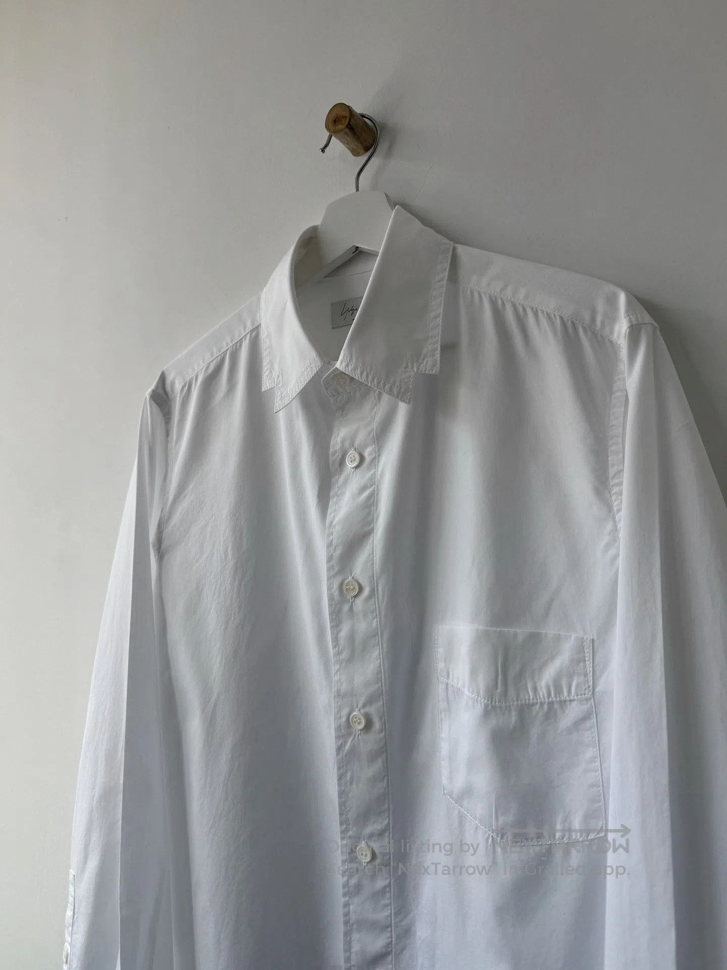 Yohji Yamamoto Yohji Yamamoto 21AW Asymmetric Collar Shirt. Size US M / EU 48-50 / 2 - 3 Thumbnail