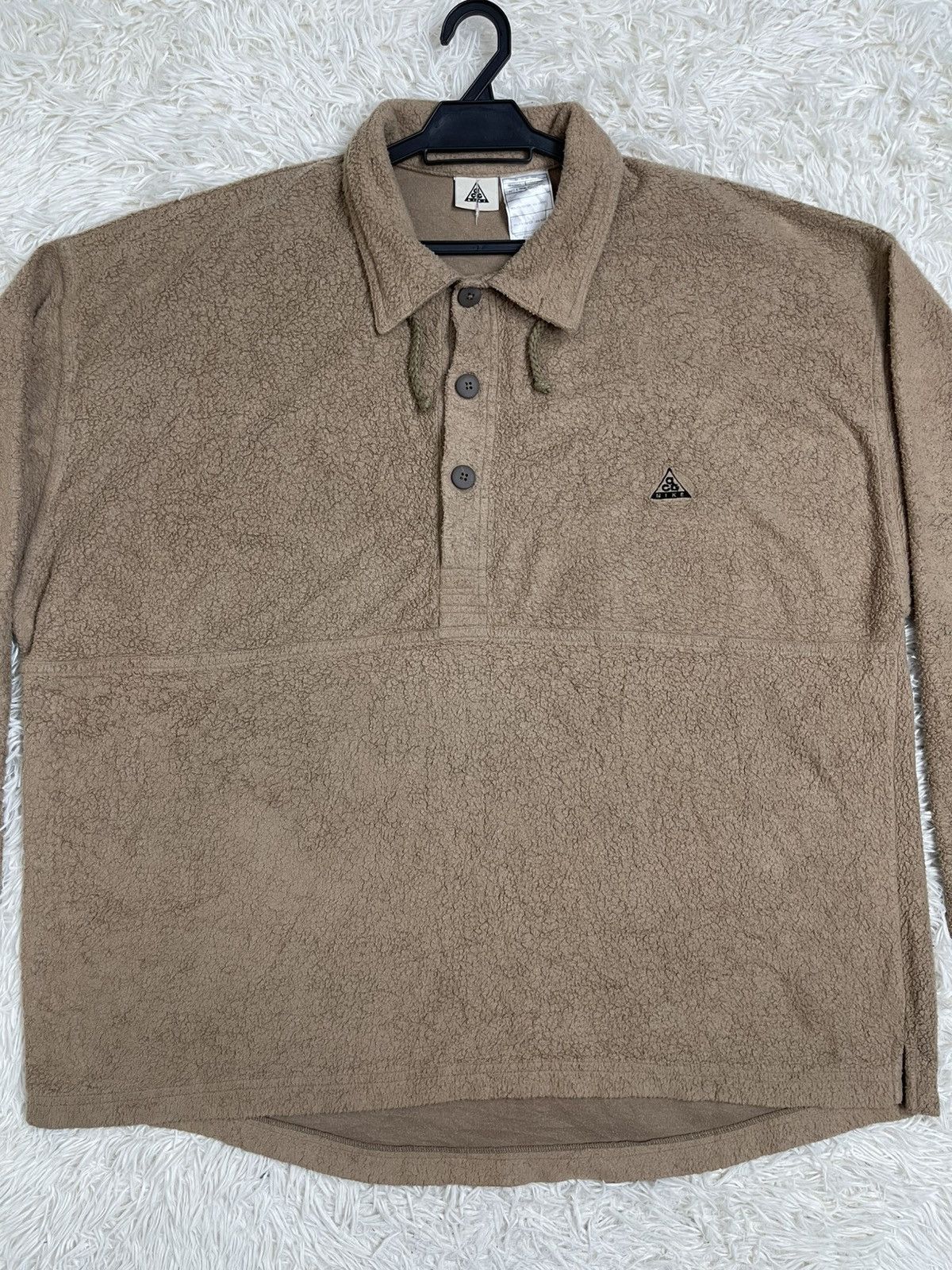 Nike ACG 90's Nike ACG Half Button Boxy Pullover Fleece Jacket Size US L / EU 52-54 / 3 - 1 Thumbnail