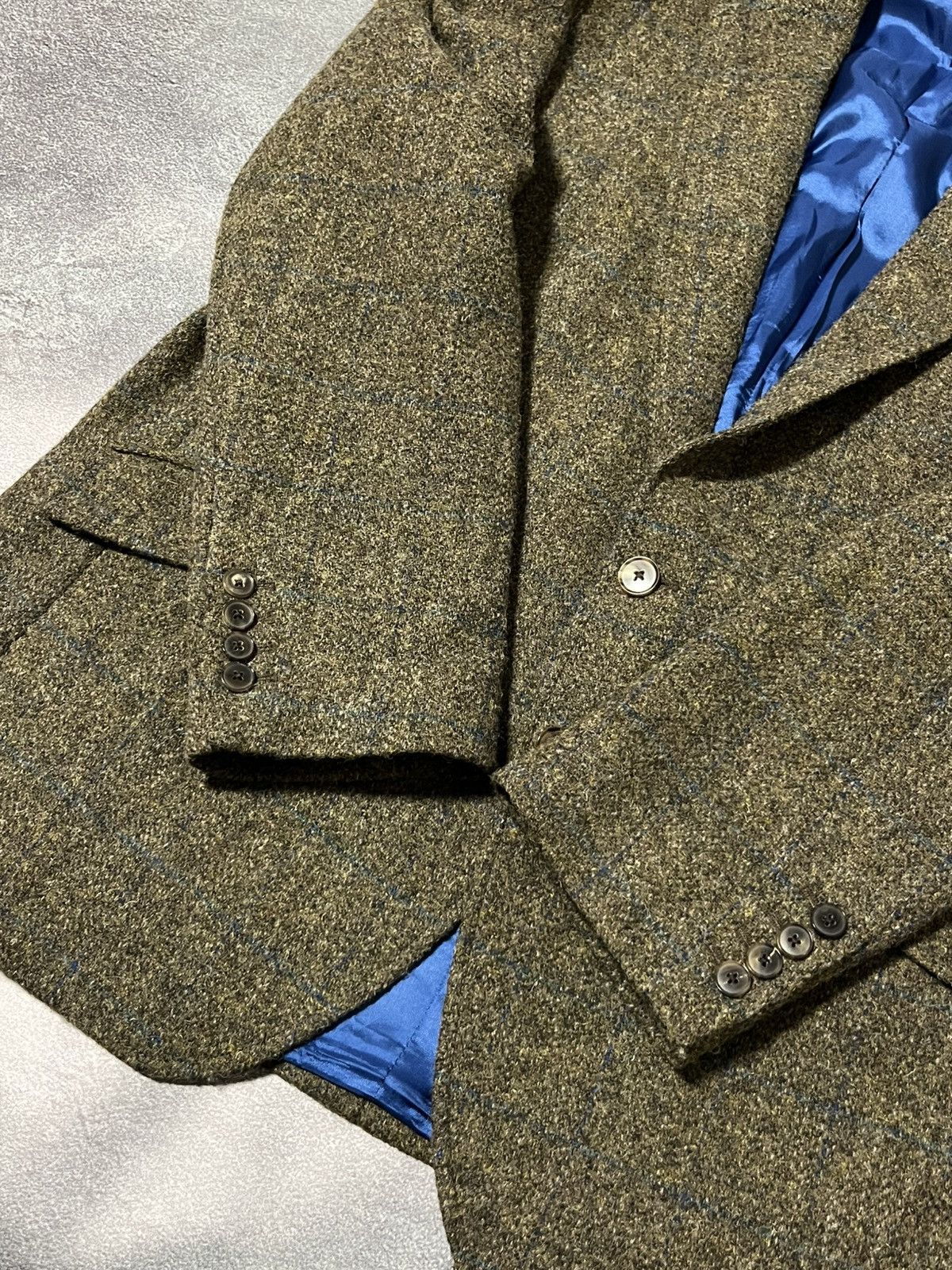 Harris Tweed Vintage Harris Tweed x Charless Tyrwhitt Cheked Wool Blazer Size 46R - 2 Thumbnail