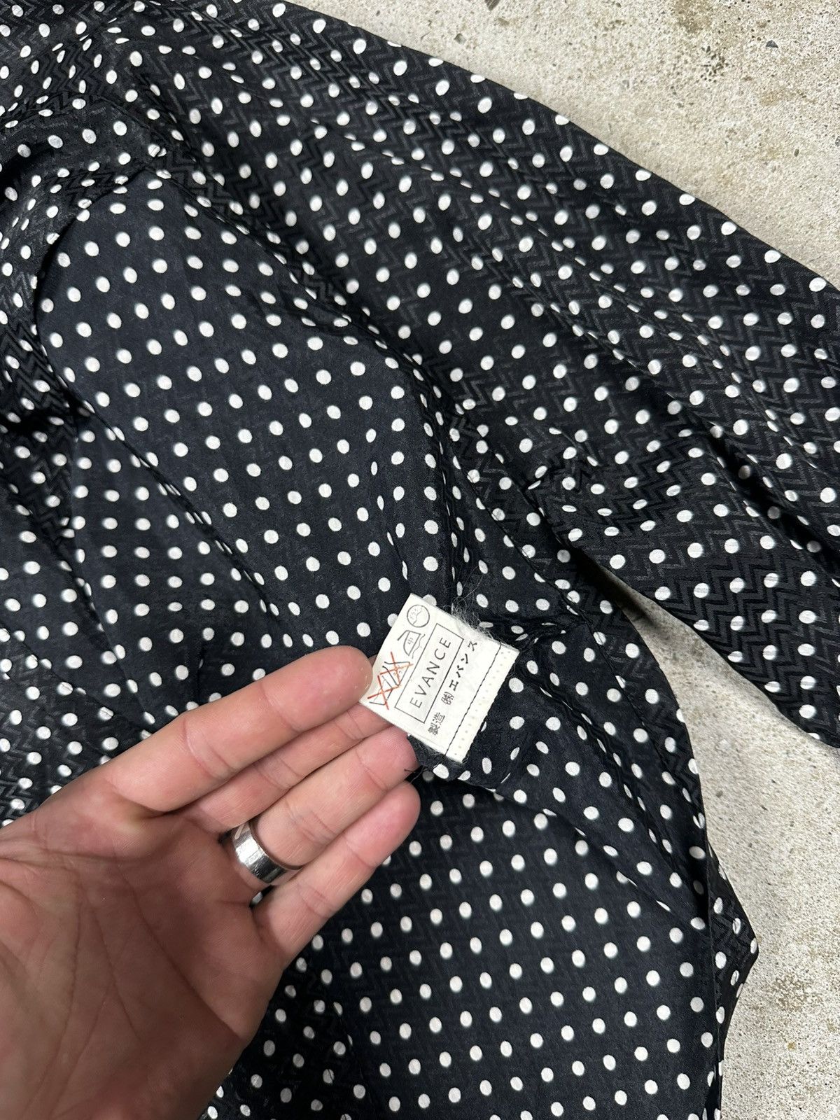 Japanese Brand × Vintage Vintage 90s Evance Tokyo Polka Dot Avant Garde Shirt Size XS / US 0-2 / IT 36-38 - 9 Thumbnail