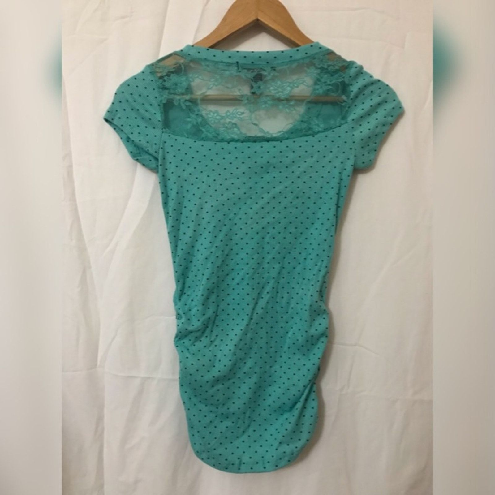 Other NWT Lena Turquoise Polka Dotted Floral Back Top Size S / US 4 / IT 40 - 5 Thumbnail