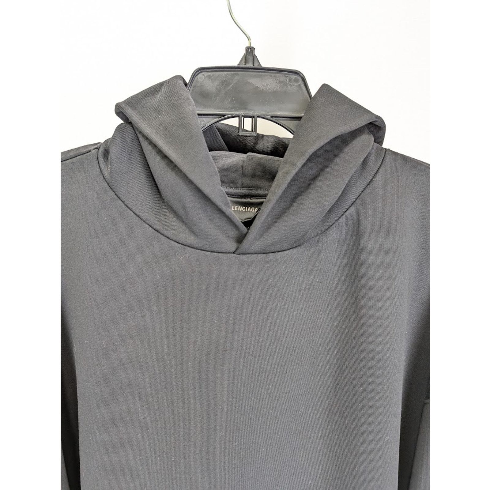 Balenciaga o1rshd1 Moll Bouclet Large Fit Hoodie in Black/White Size US M / EU 48-50 / 2 - 3 Thumbnail