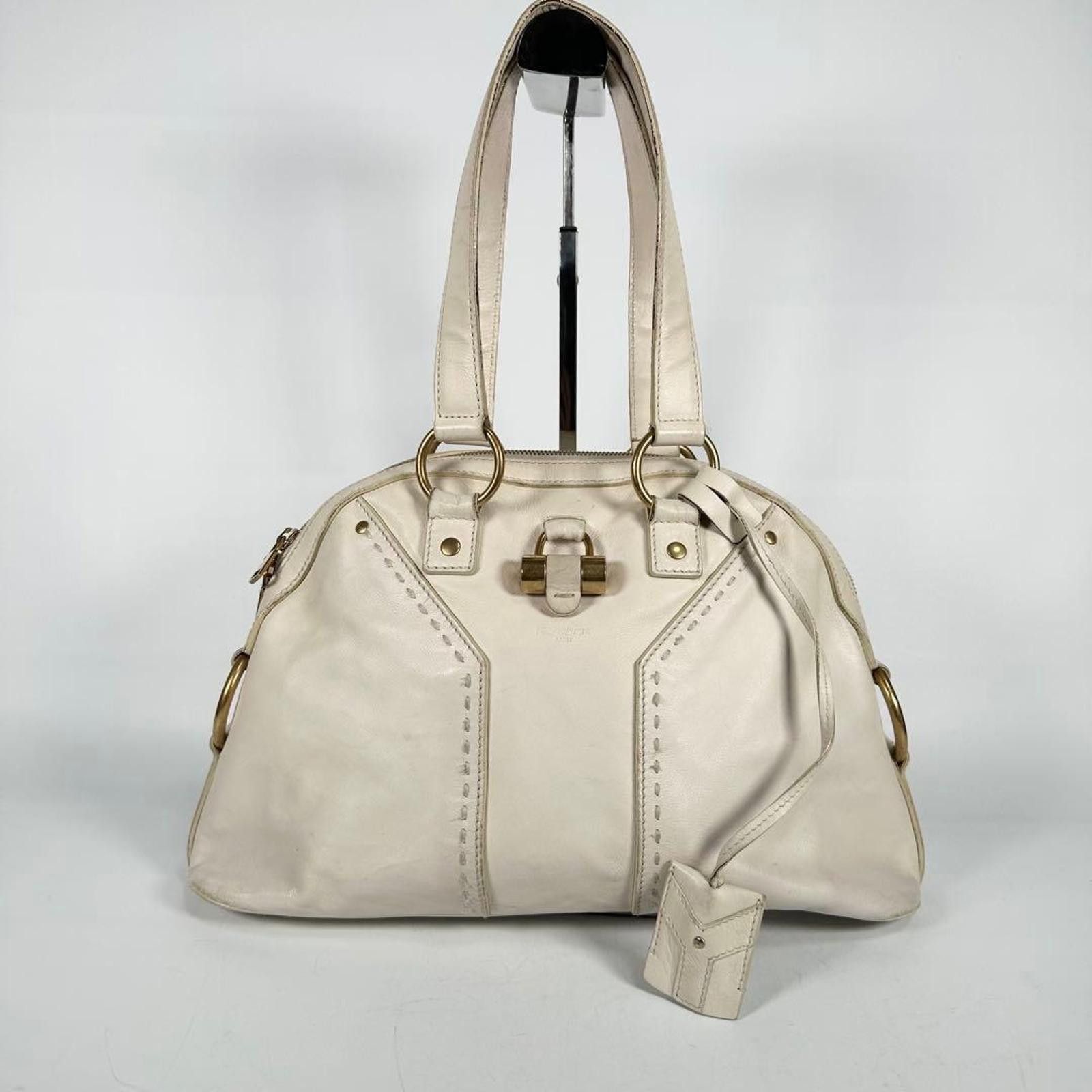 Saint Laurent Paris Saint Laurent - White Leather Shoulder Bag Size ONE SIZE - 2 Thumbnail