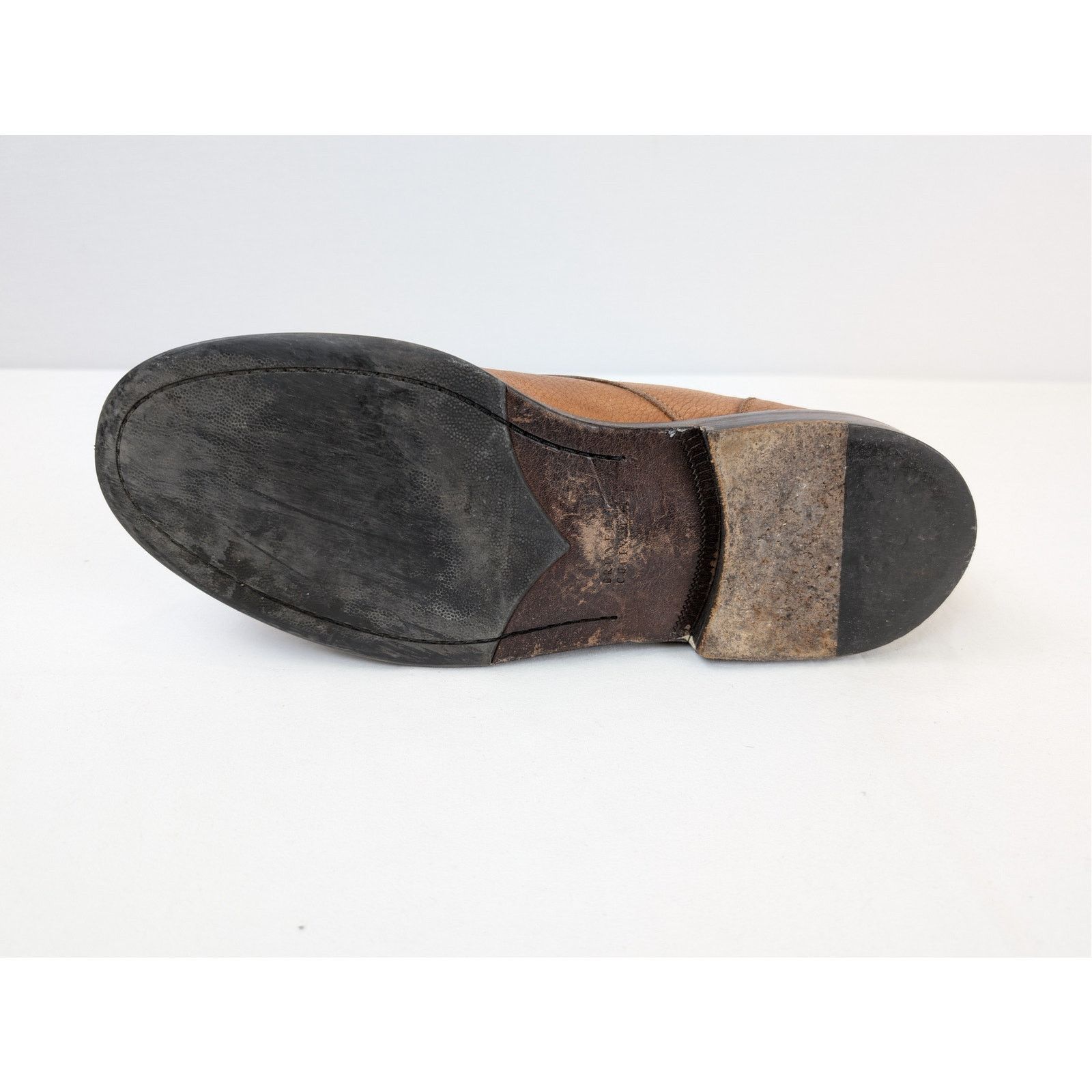 Brunello Cucinelli o1rshd1 CC20 men's brown grain leather cap-toe derby shoes Size US 10 / EU 43 - 12 Thumbnail