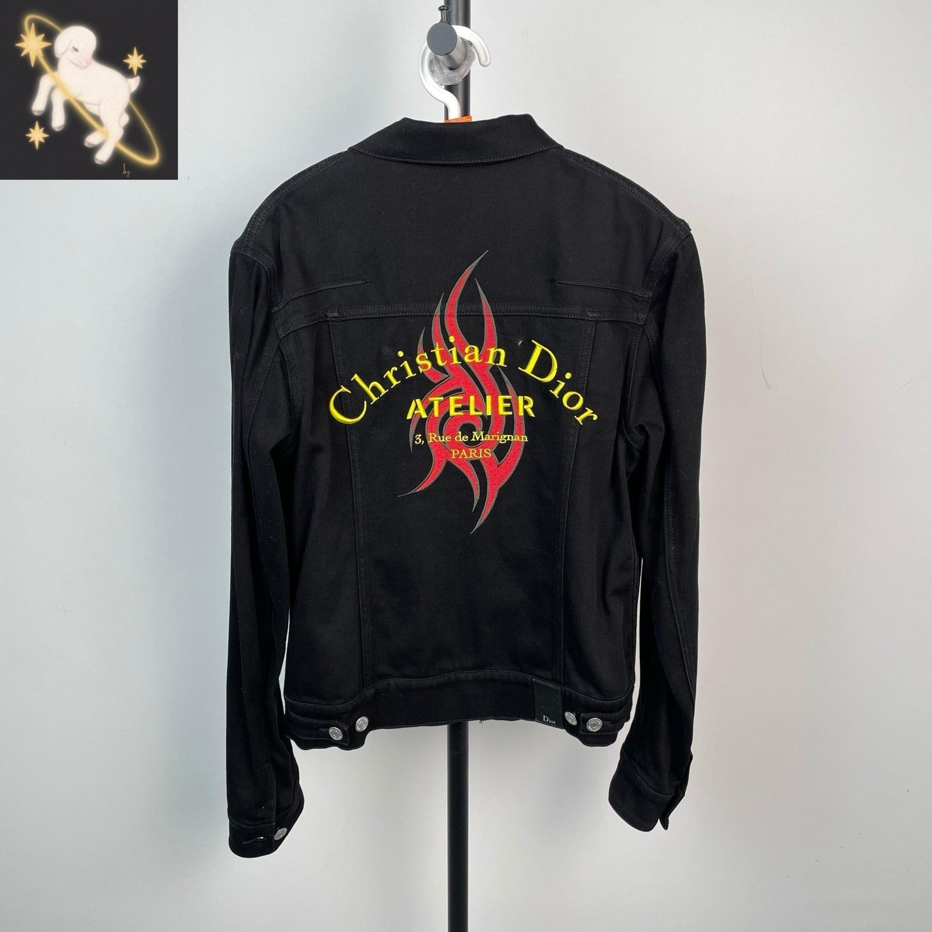Dior Dior Black Flame Embroidery Zip-Up Sweatshirt Size US M / EU 48-50 / 2 - 1 Thumbnail