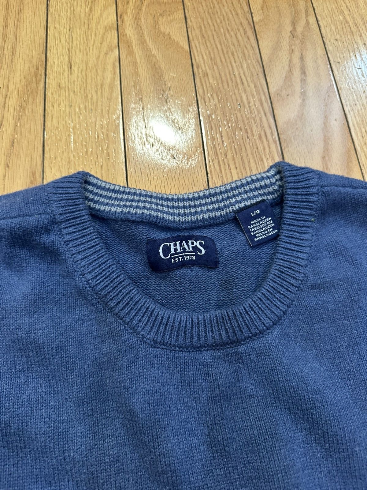 Chaps Vintage Chaps Cotton Sweater - Blue Size US L / EU 52-54 / 3 - 2 Thumbnail