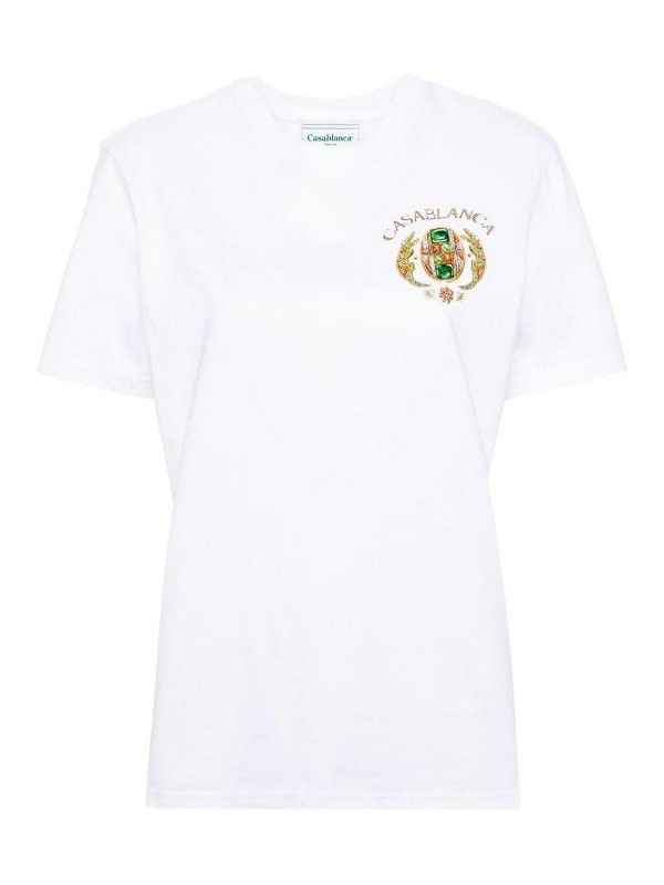 Casablanca o1mle0326 Printed T-Shirt Tennis Club in White Size US L / EU 52-54 / 3 - 1 Thumbnail