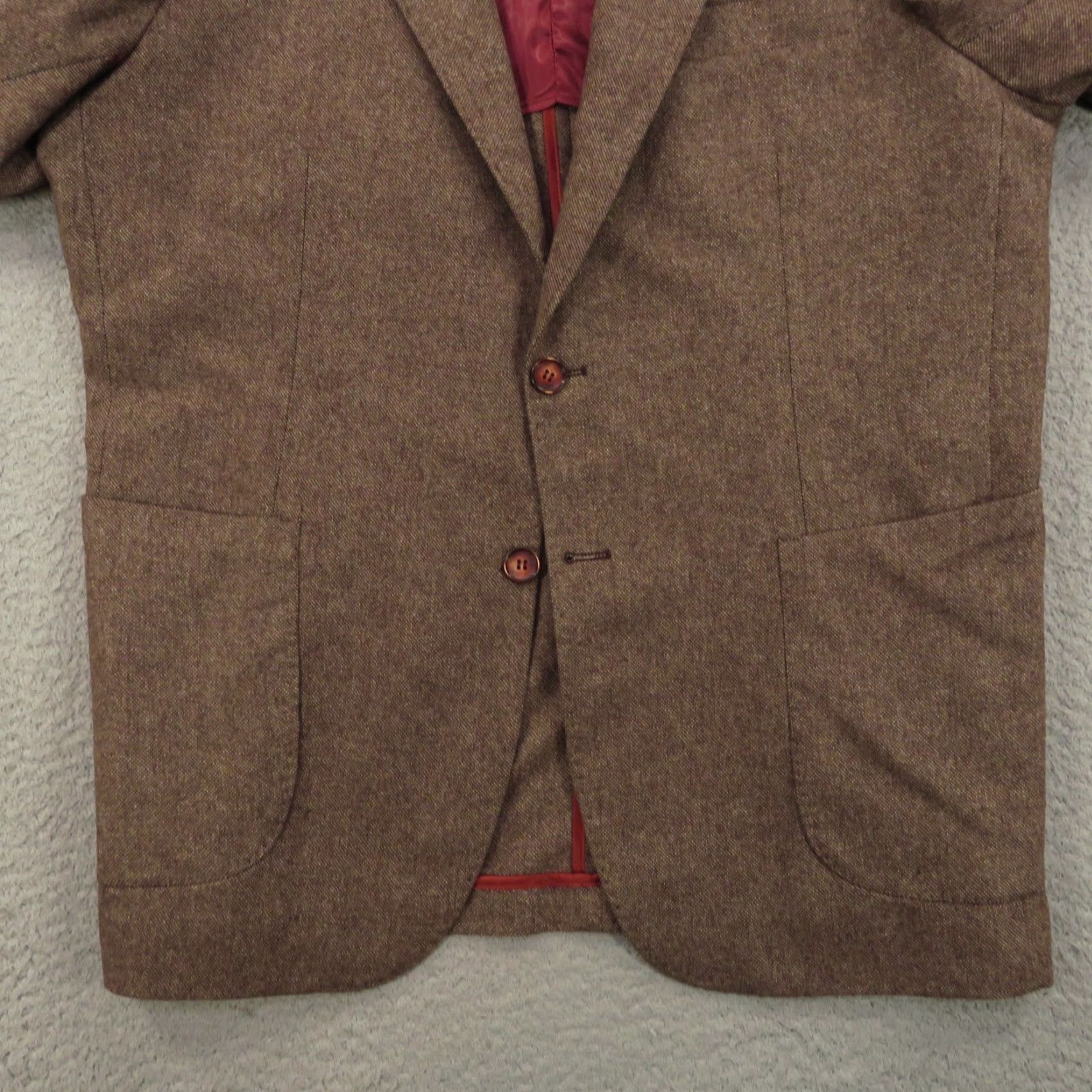 Vintage Tollegno 1900 Men Blazer 42R Wool Birdseye Sport Coat Brown Made in ITALY Regular Jacket Blazer Mens Italian Classic Designer Vintage No Size 42R - 6 Thumbnail