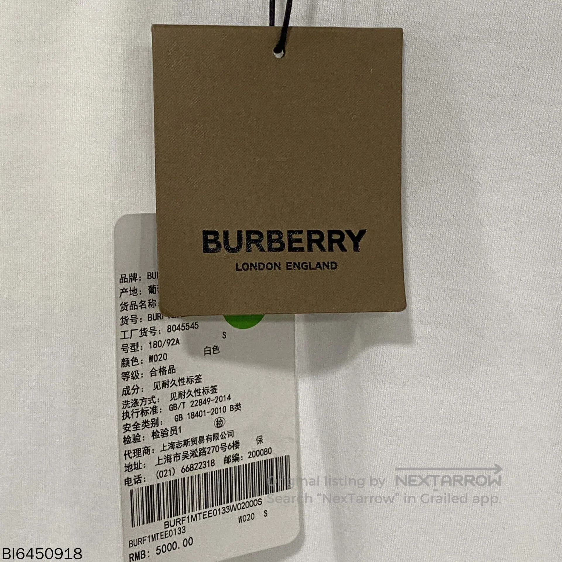 Burberry Burberry White Back Slogan Short Sleeve. Size US S / EU 44-46 / 1 - 4 Thumbnail
