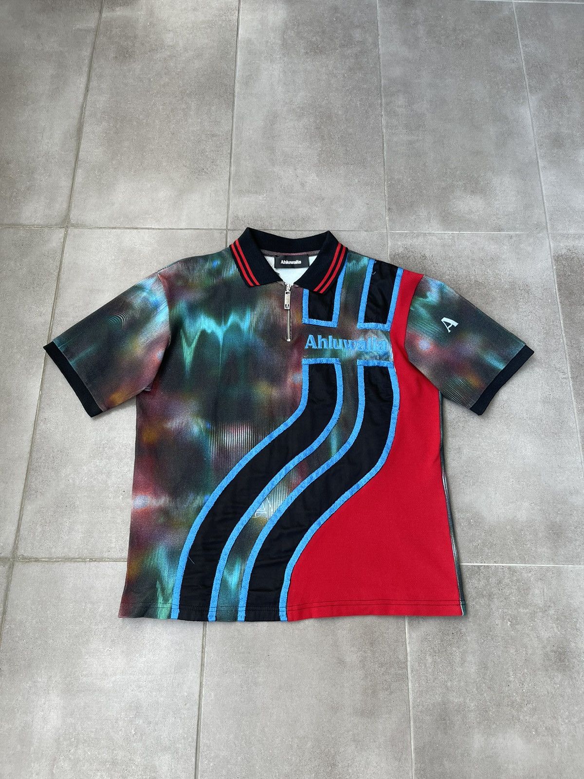 Ahluwalia !DS! AW23 Ahluwalia Sahara Short Sleeve Polo Size US M / EU 48-50 / 2 - 2 Thumbnail