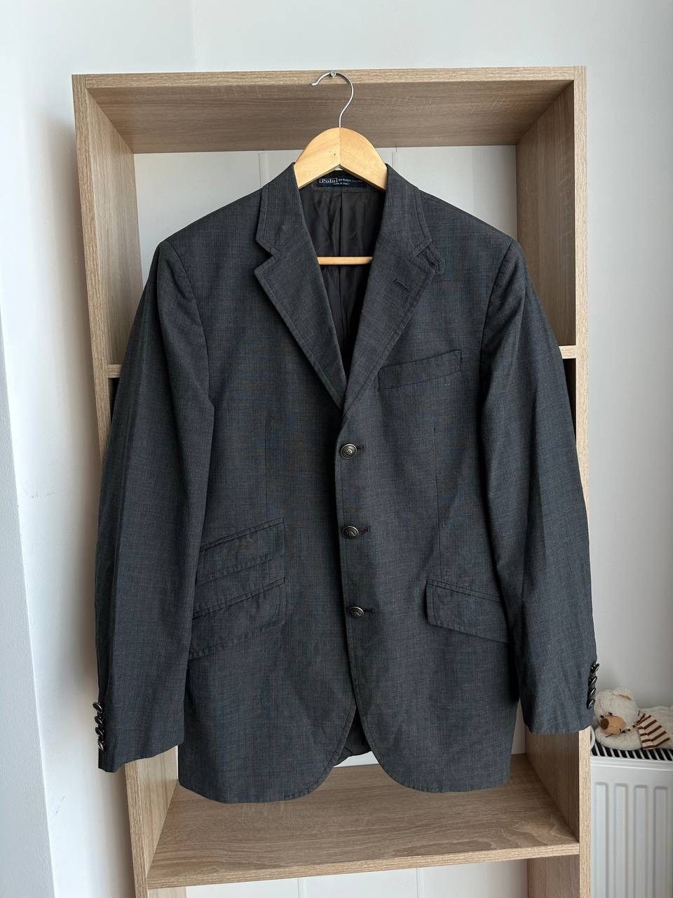 Polo Ralph Lauren × Vintage Vintage Polo Ralph Lauren Gray PRL Blazer Jacket Size 42R - 7 Thumbnail