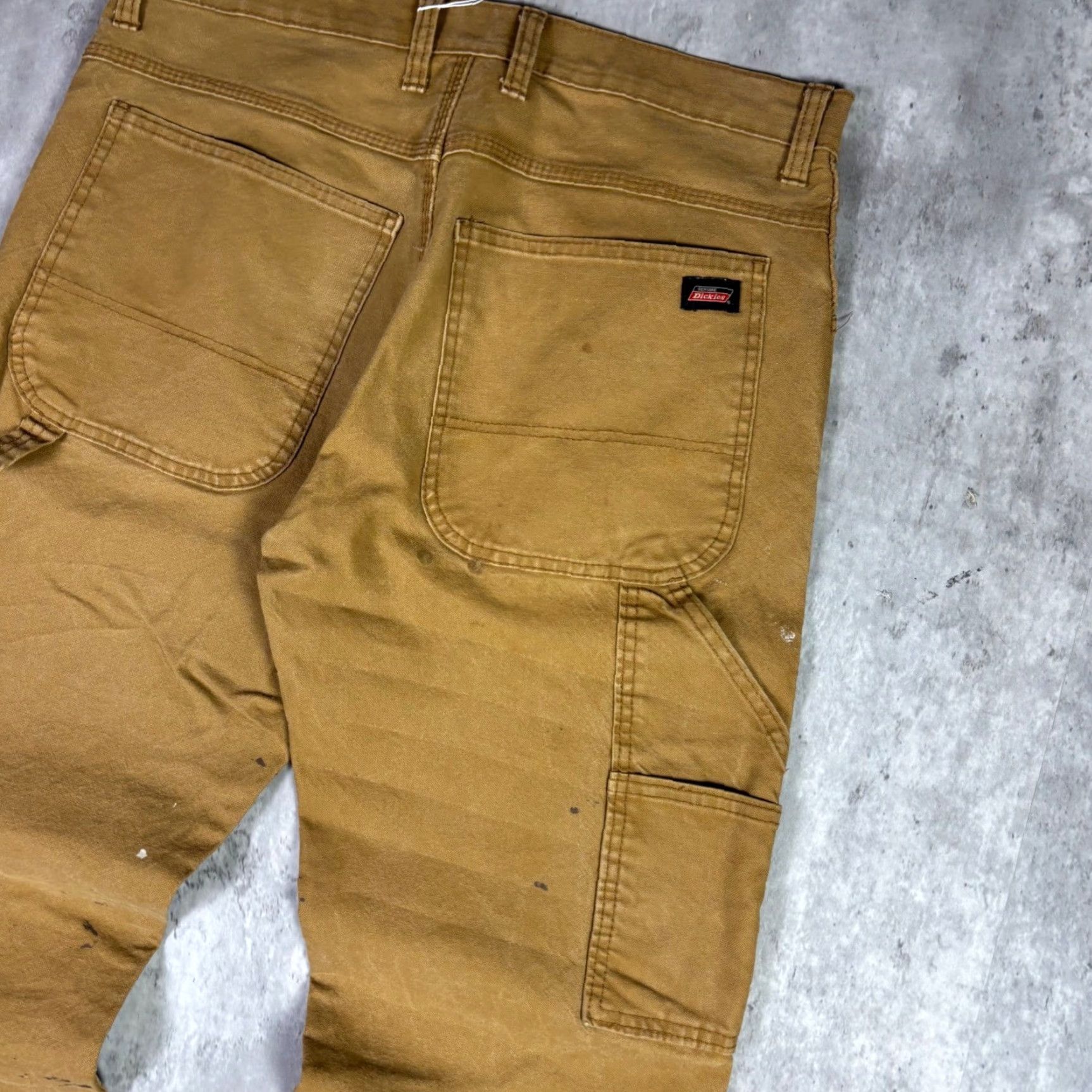 Dickies Dickies Mens Tan Carpenter Work Pants Paint Splattered Utility Pockets 32x30 Size US 32 / EU 48 - 6 Thumbnail