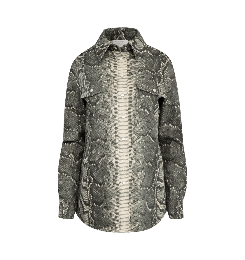 Gabriela Hearst o1h1sh11225 John Austin Shirt in Grey Size XS / US 0-2 / IT 36-38 - 1 Thumbnail