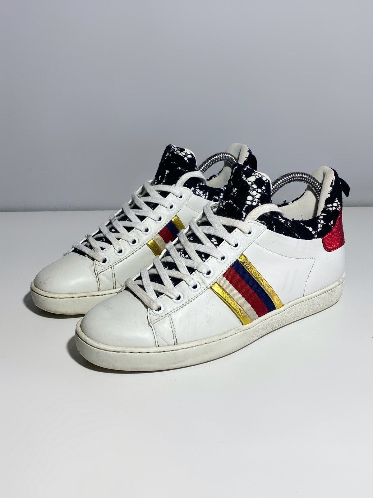 Gucci Gucci Women’s Ace Leather Trainers Size US 7 / IT 37 - 2 Thumbnail