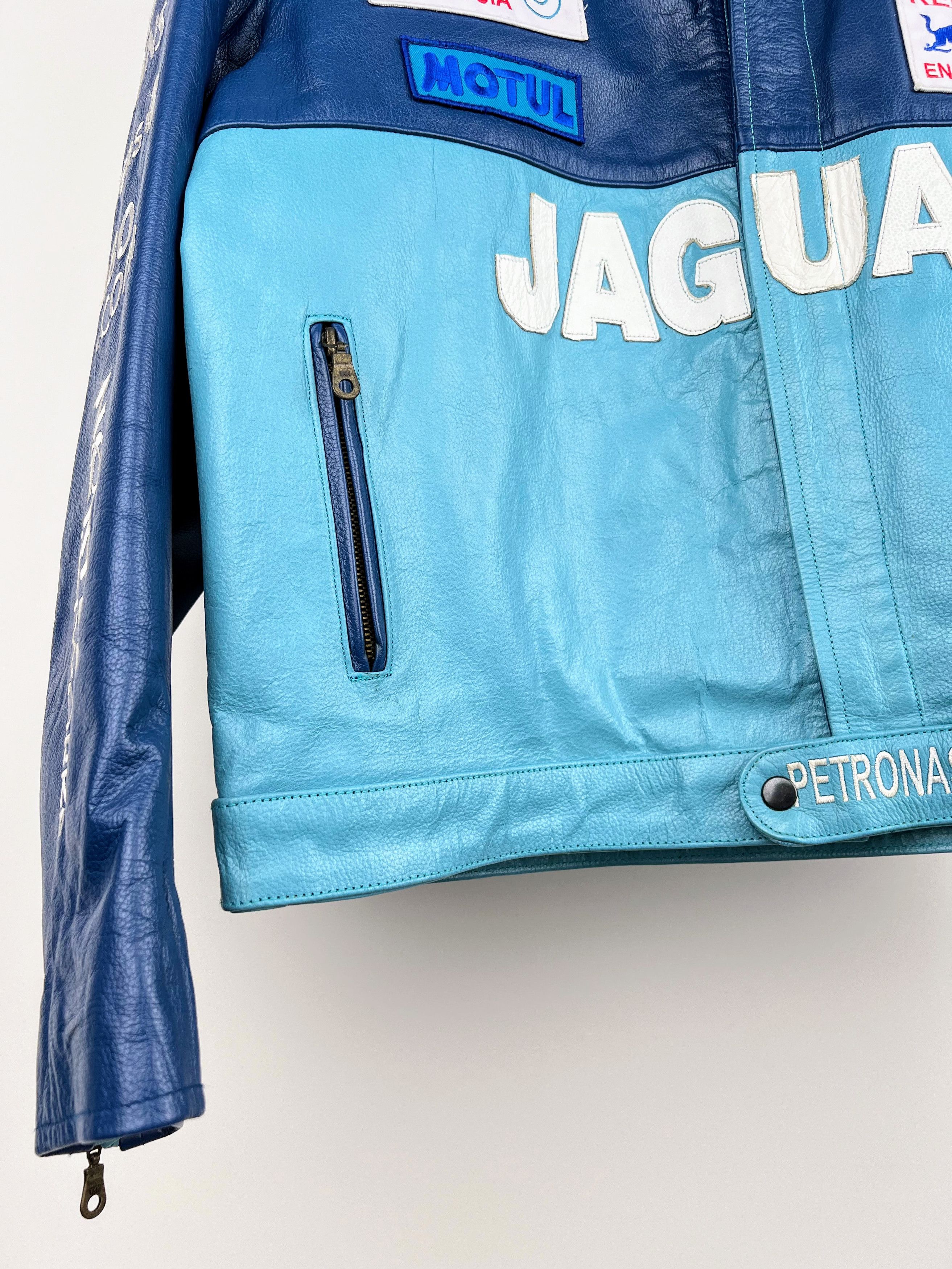 Genuine Leather 🔥 Jaguar RARE RACING LEATHER JACKET VINTAGE STREETWEAR Size US L / EU 52-54 / 3 - 3 Thumbnail