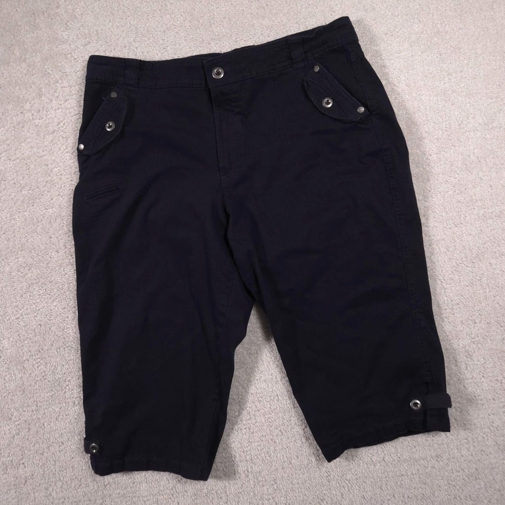 Gloria Vanderbilt Gloria Vanderbilt Capri Pants Womens 10 Blue Twill Stretch Zip Fly Casual Size 32" / US 10 / IT 46 - 3 Thumbnail