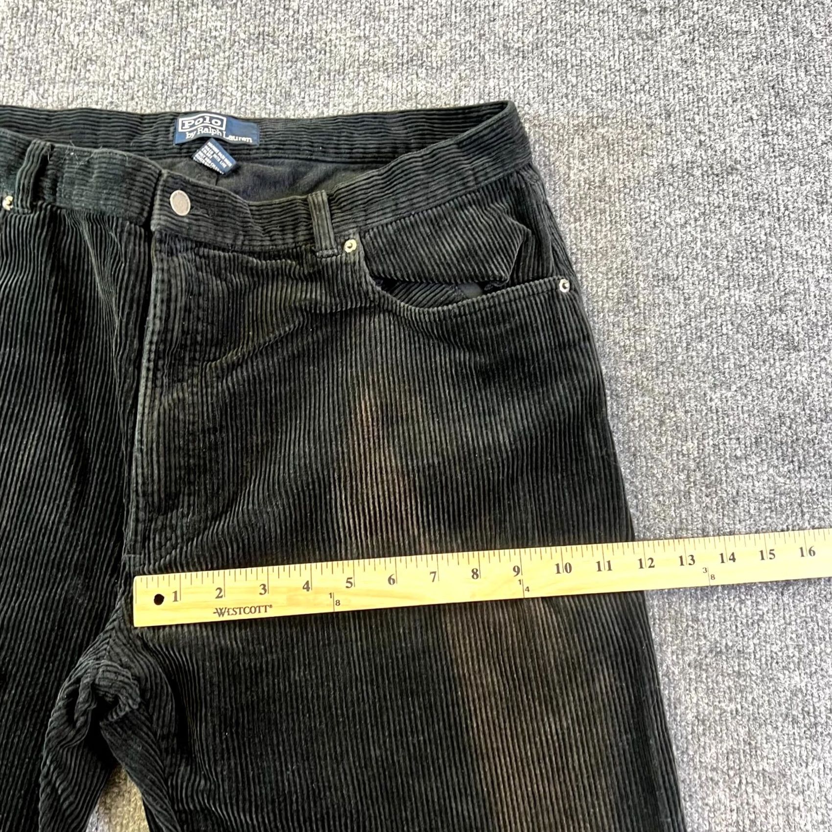 Polo Ralph Lauren Polo Ralph Lauren Pants Mens Black Corduroy Straight Skater Streetwear 38x30 XS? Size US M / EU 48-50 / 2 - 5 Thumbnail