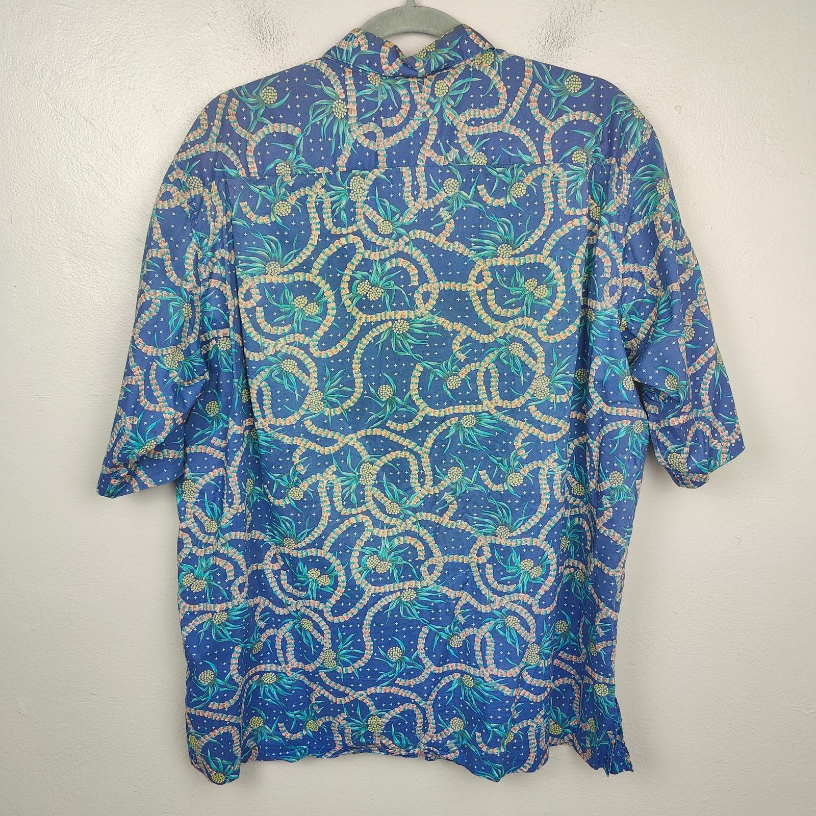Reyn Spooner Vintage Reyn Spooner Button Up Shirt Mens Large Blue Floral Size US L / EU 52-54 / 3 - 5 Thumbnail