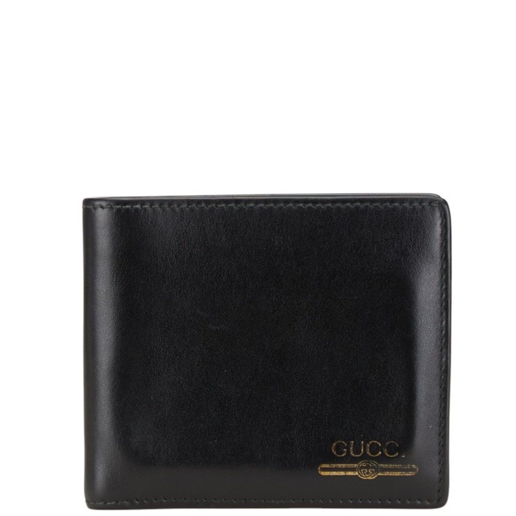 Gucci Gucci Bi-fold Wallet 547586 Black Leather Men's GUCCI Size ONE SIZE - 1 Thumbnail