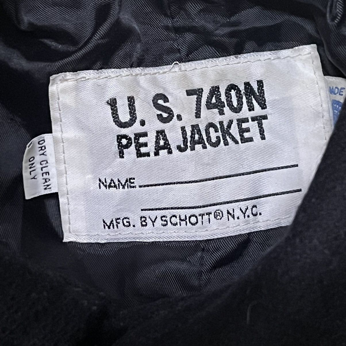 Schott Vintage U.S. 740N PEA JACKET by Scott Long Coat Heavy Jacket Size US S / EU 44-46 / 1 - 7 Thumbnail