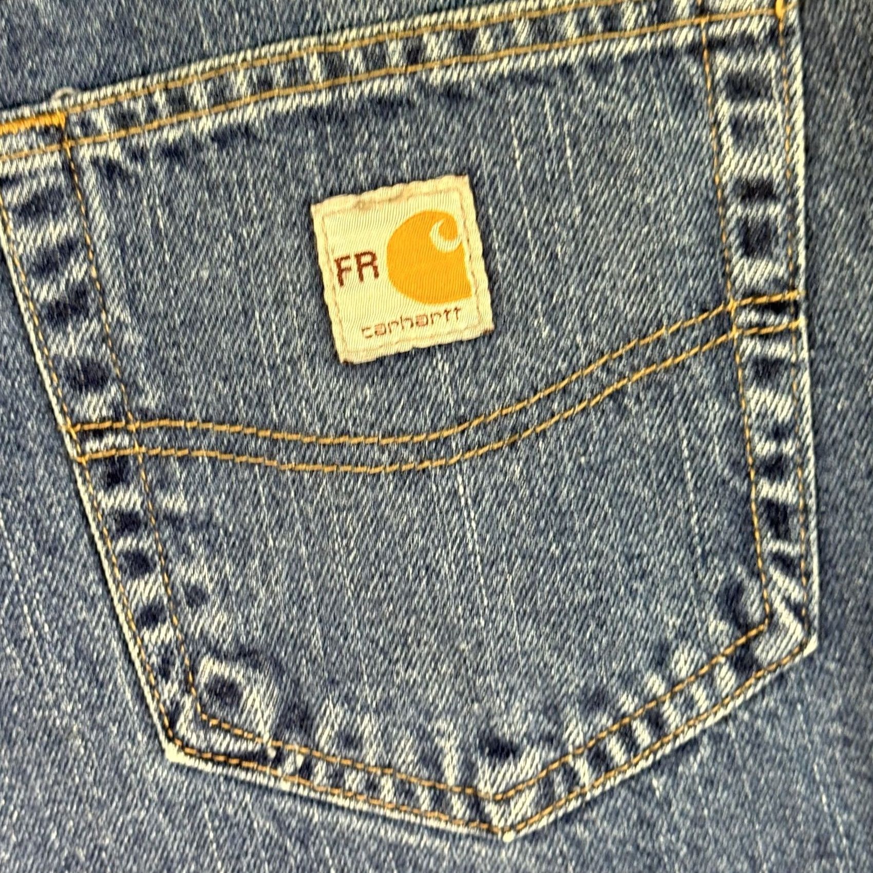 Carhartt VINTAGE Carhartt FR Jeans Mens 44x32 Arc Flash Denim Work Pants Heavy Duty Jeans (44x32) Size US 44 / EU 60 - 5 Thumbnail