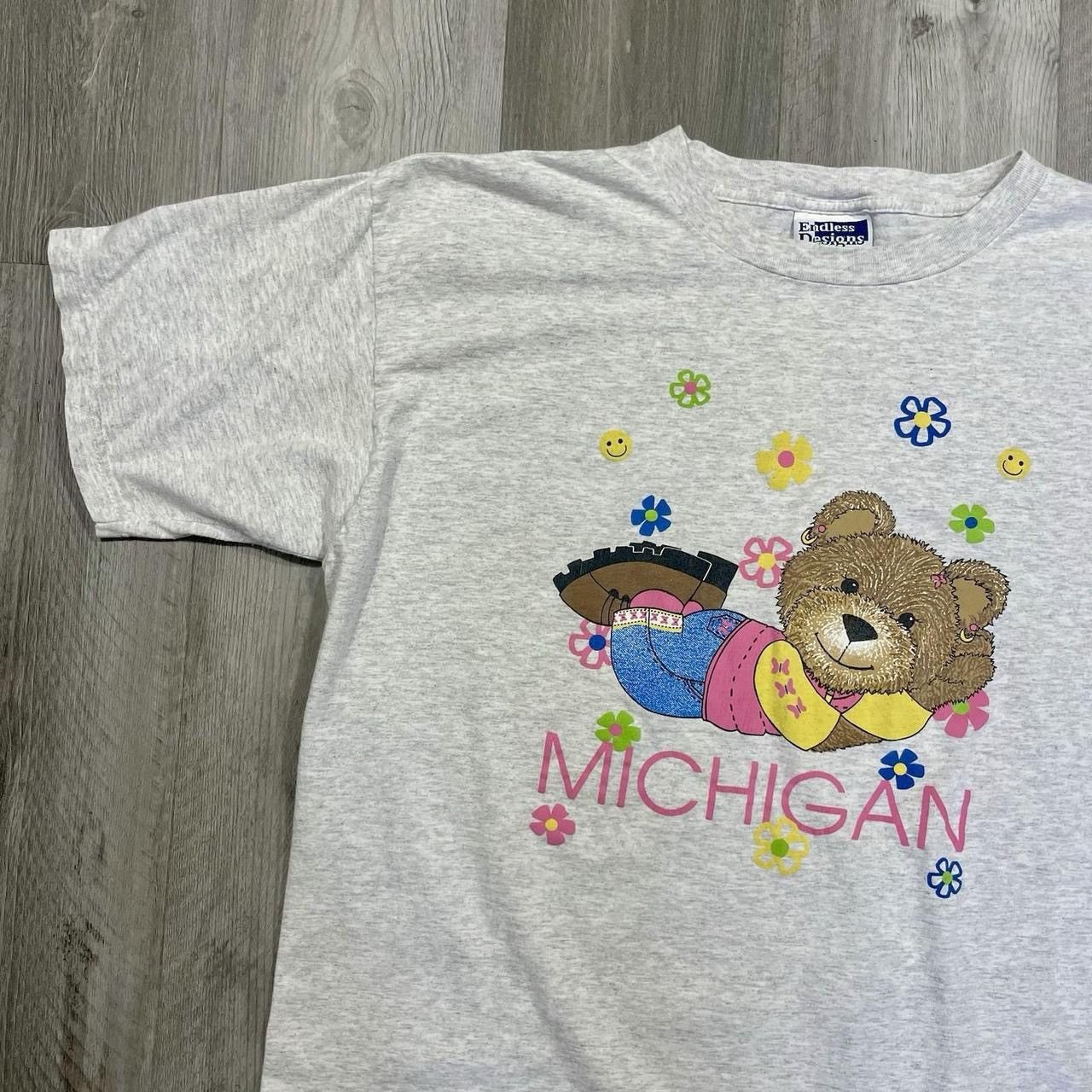 Vintage Vintage 90’s Hipster Teddy Bear Michigan T-Shirt Size US XXL / EU 58 / 5 - 2 Thumbnail