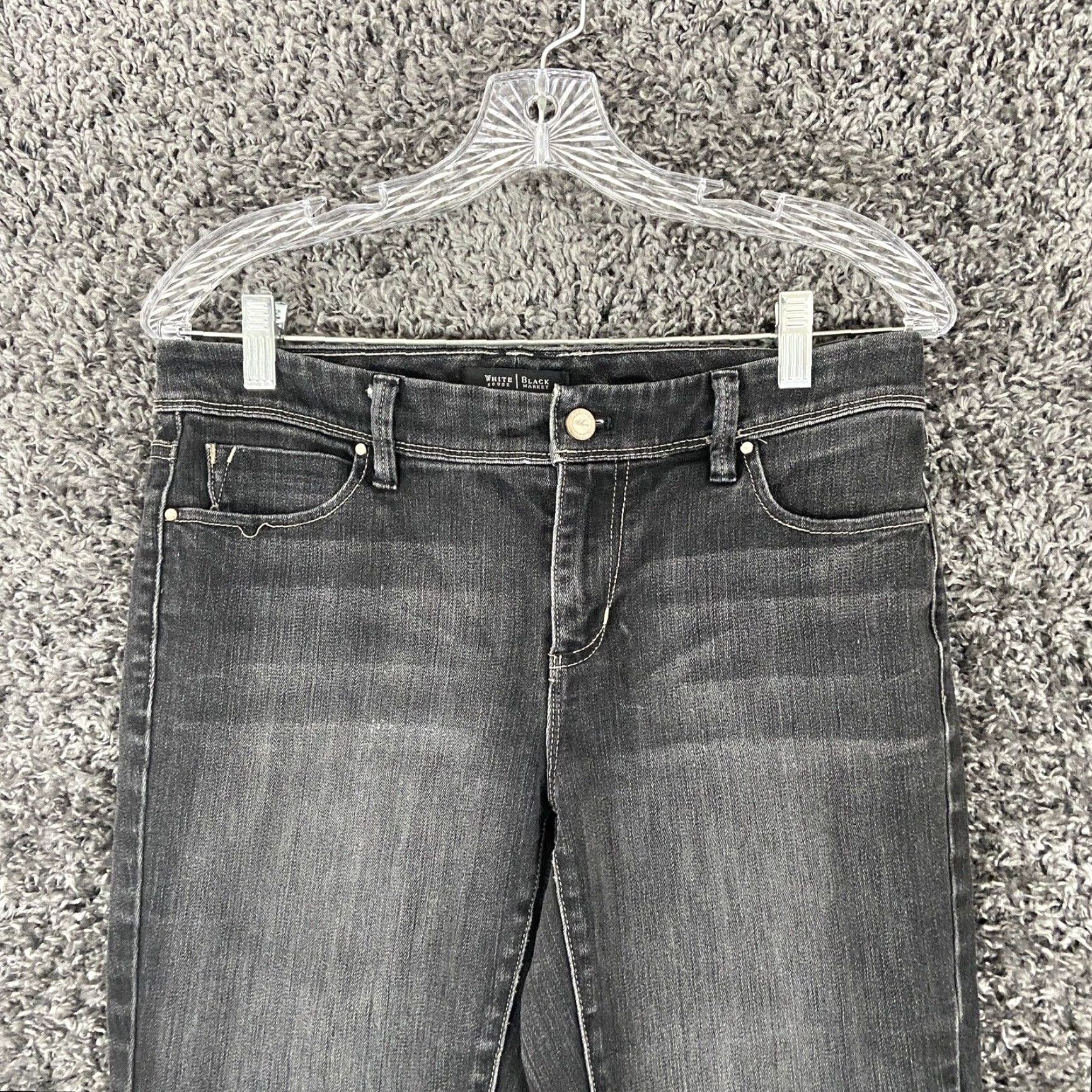 White House Black Market White House Black Market Blanc Women's Flared Black Jeans 6R Regular Size 28" / US 6 / IT 42 - 4 Thumbnail