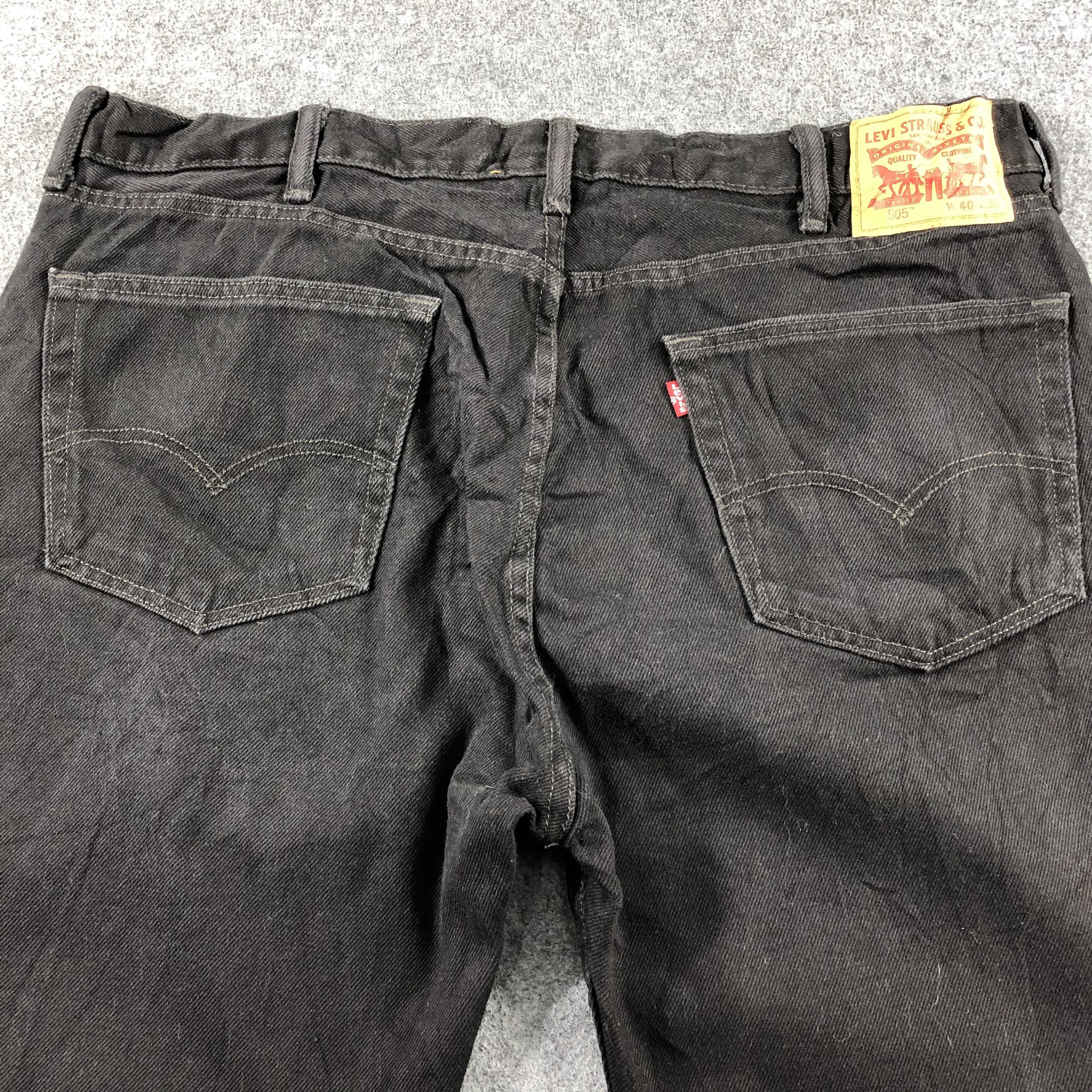 Levi's Vintage Faded Black Levis 505 Jeans-J2571 Size US 39 - 4 Thumbnail