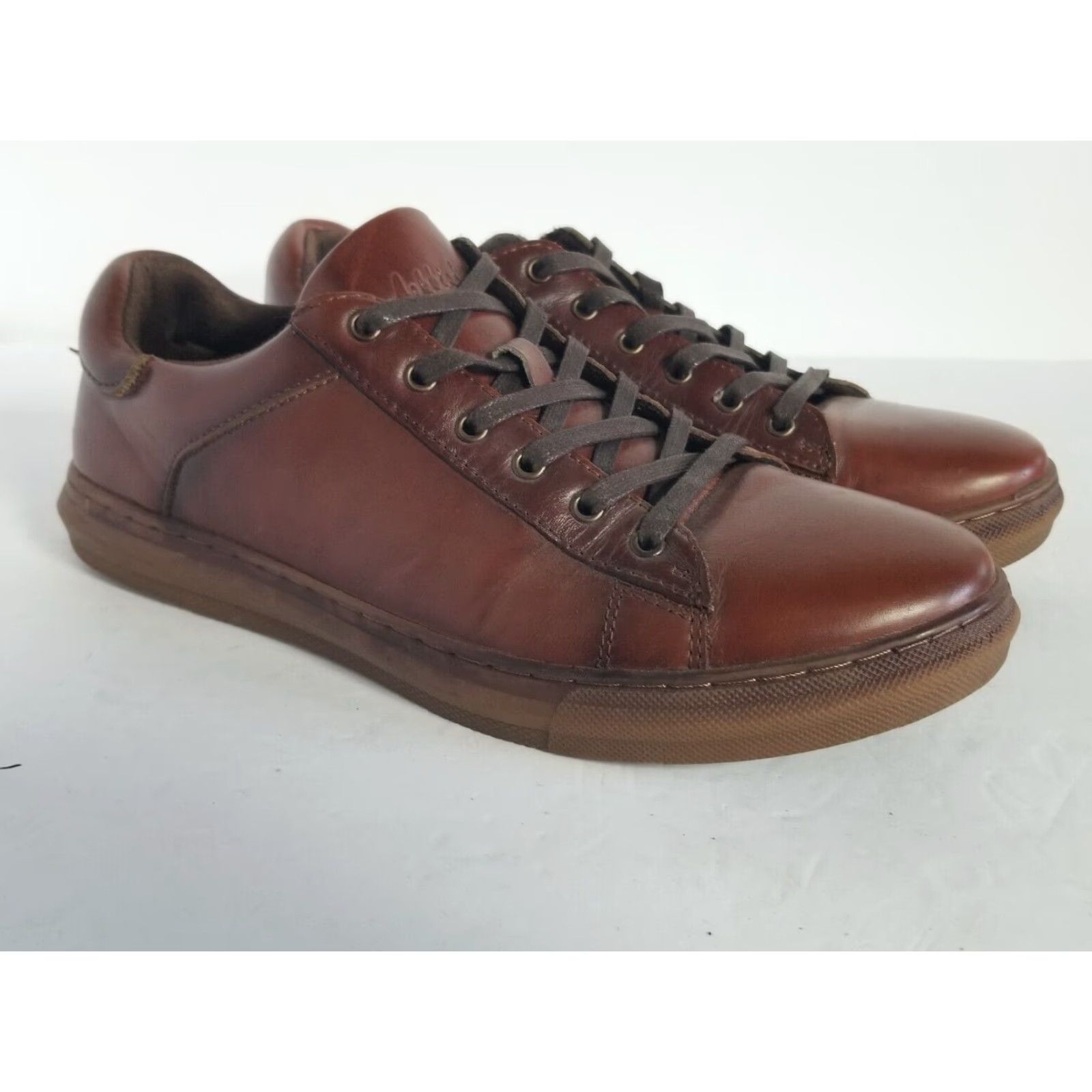 Vintage Azkbird Brown Leather Sneakers Oxfords Men Size 10 Athletic Rubber Upper Men's Shoes Brown Sneakers 10 Size US 10 / EU 43 - 2 Thumbnail