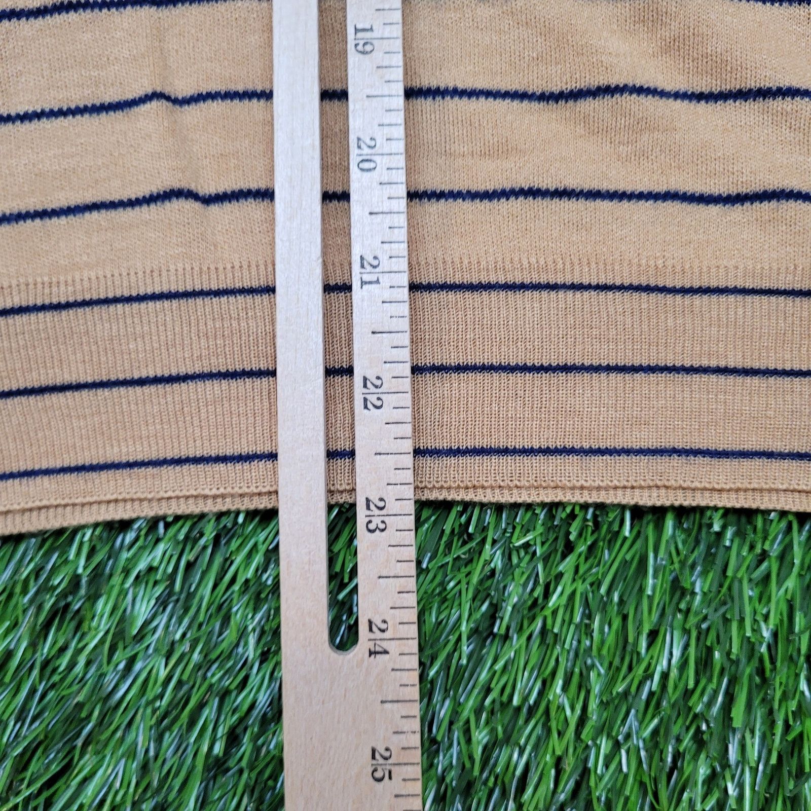 Vintage VTG 70s JCPenney Striped Knit Polo Shirt Womens M Banded Hem Size M / US 6-8 / IT 42-44 - 6 Thumbnail