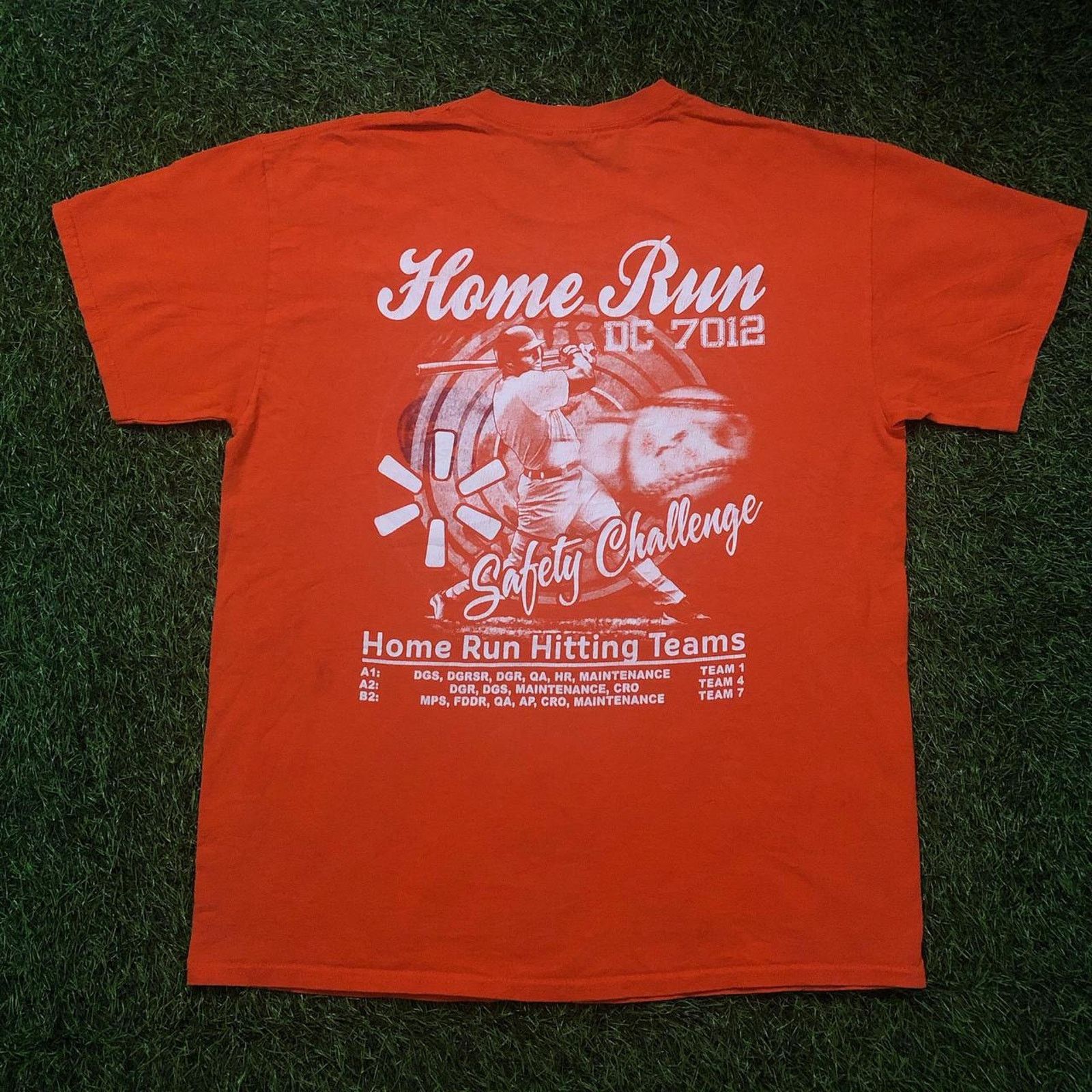 Gildan Orange DC 7012 Home Run Safety Challenge Graphic Tee Size US L / EU 52-54 / 3 - 2 Thumbnail