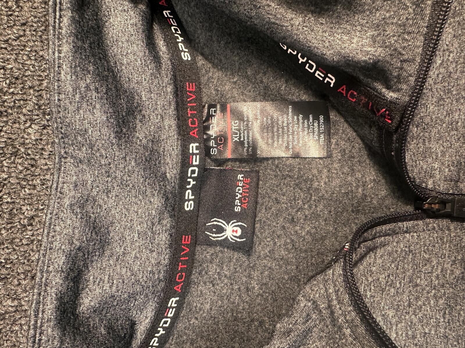 Spyder Spyder Men's Gray Quarter-Zip Pullover Size US M / EU 48-50 / 2 - 5 Thumbnail