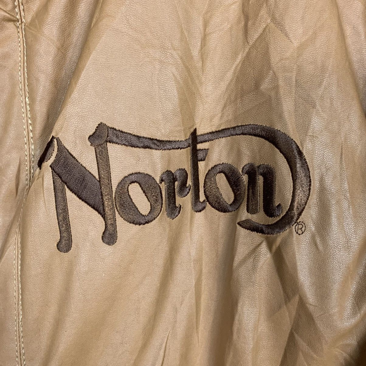 Japanese Brand Norton Motorcycle Riding Synthetic Leather Jacket Size US XXL / EU 58 / 5 - 17 Thumbnail