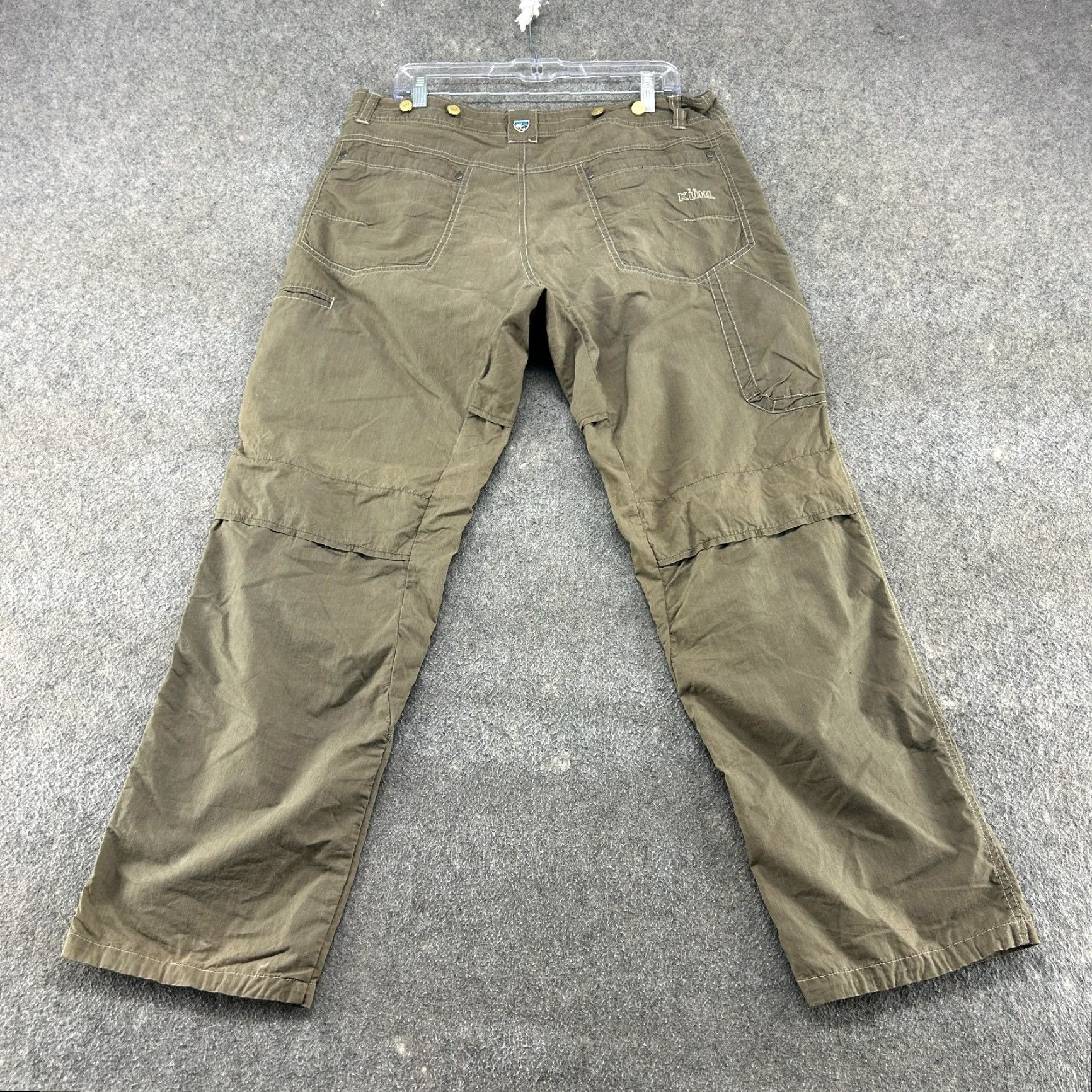 Vintage Kuhl Pants Mens 36x30 Brown Carpenter Hiking Outdoor Stretch Lightweight Pant Straight Leg Regular 5-Pocket Logo Tooling Vintage No Size US 36 / EU 52 - 7 Thumbnail