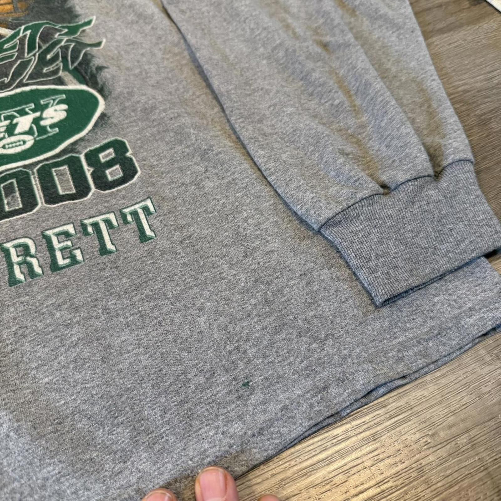 Jerzees vintage Brett Farve New York jets long sleeve t shirt 2008 Size US XL / EU 56 / 4 - 4 Thumbnail