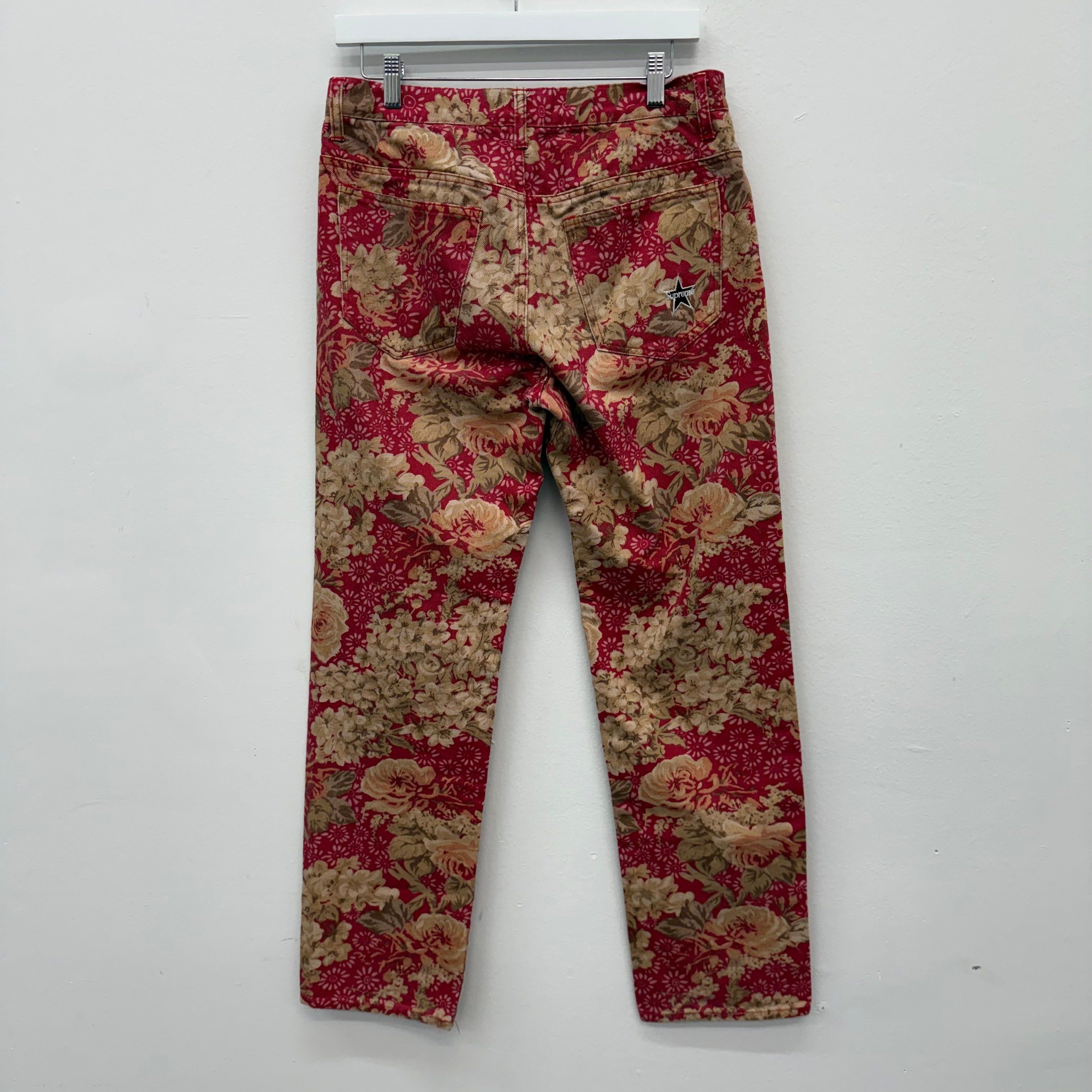 Supreme Supreme Rose Floral Denim FW17 - Size 30 Size US 30 / EU 46 - 2 Thumbnail