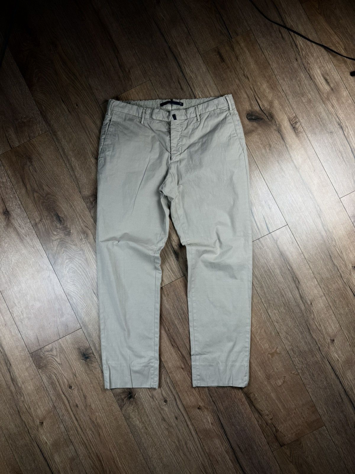 Incotex Incotex Slim Fit Beige Chinos Cotton Elastane Size 50 Size US 34 / EU 50 - 1 Thumbnail
