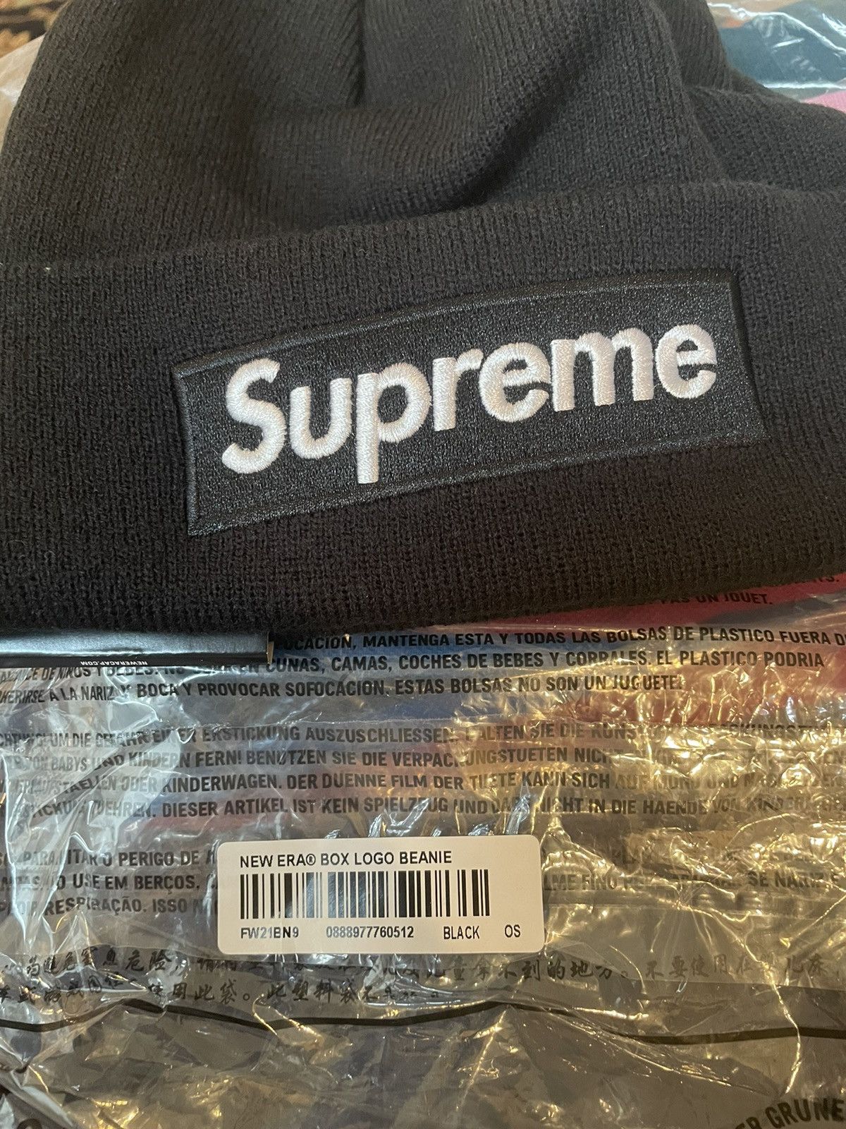 Supreme Supreme New Era box logo beanie black Size ONE SIZE - 7 Thumbnail