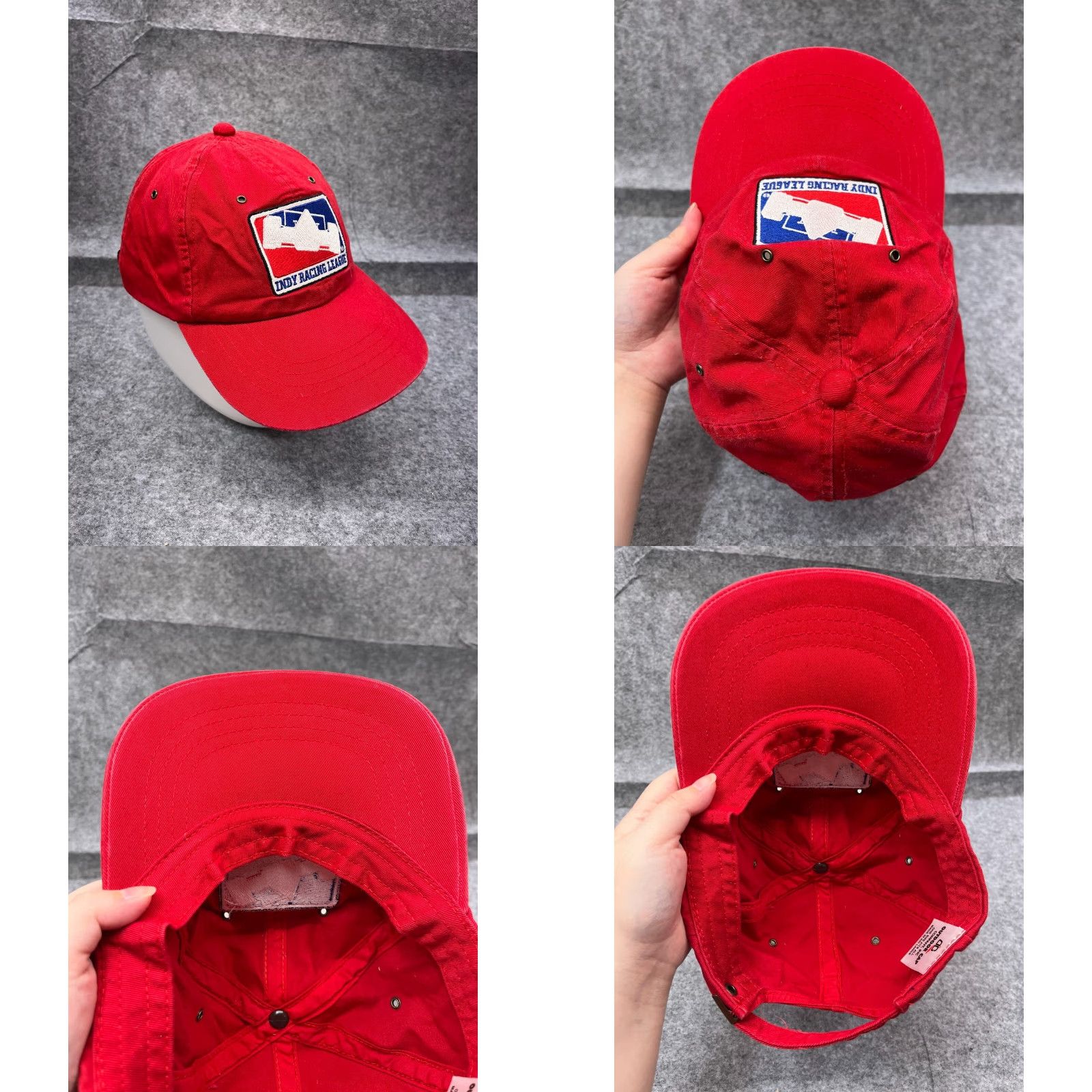 Vintage VINTAGE Outdoor Cap IndyCar Series Hat Cap Adjustable One Size Red Cotton Racing Mens Size ONE SIZE - 8 Thumbnail