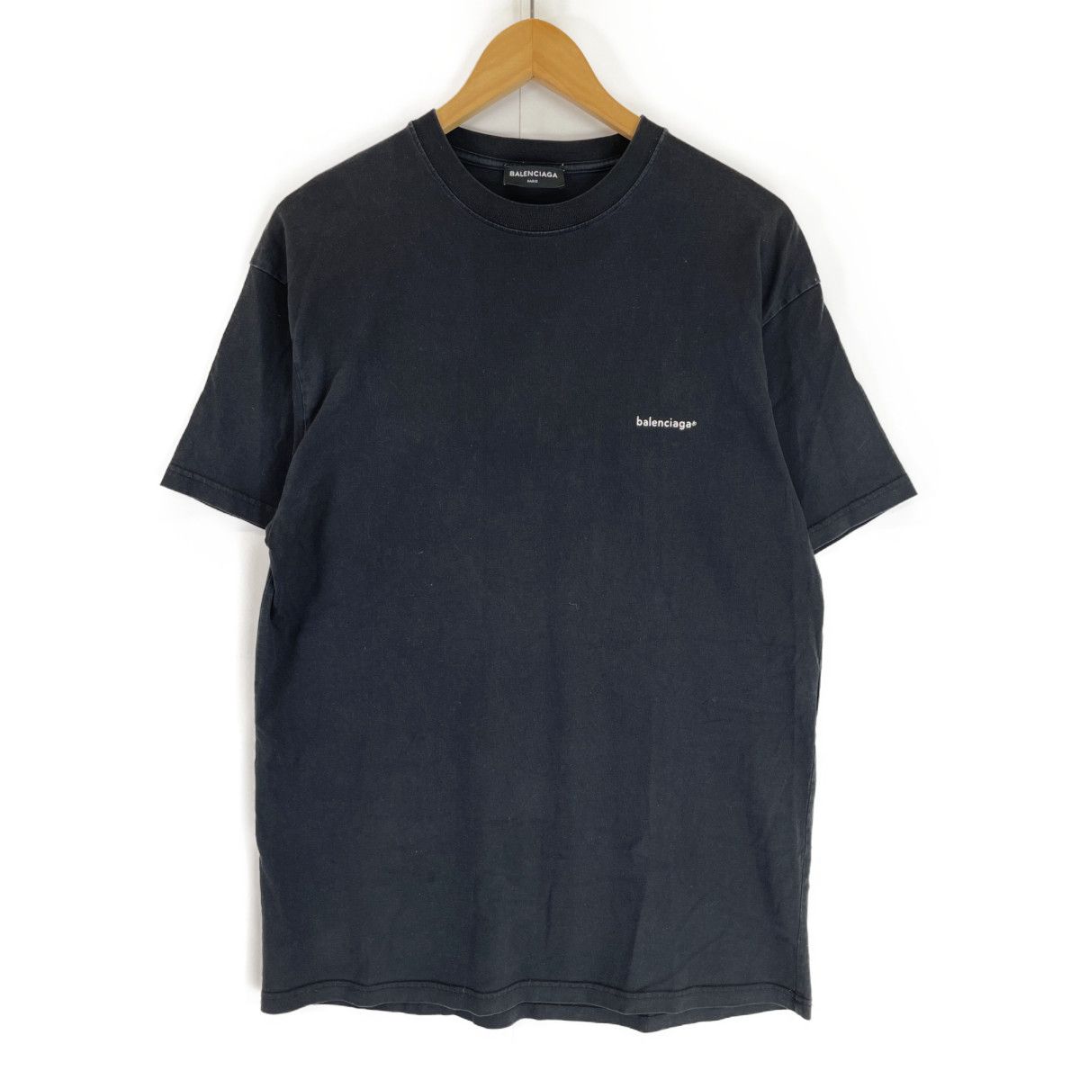 Image of Balenciaga Logo Short Sleeve T-Shirt in Black, Men's (Size XS)