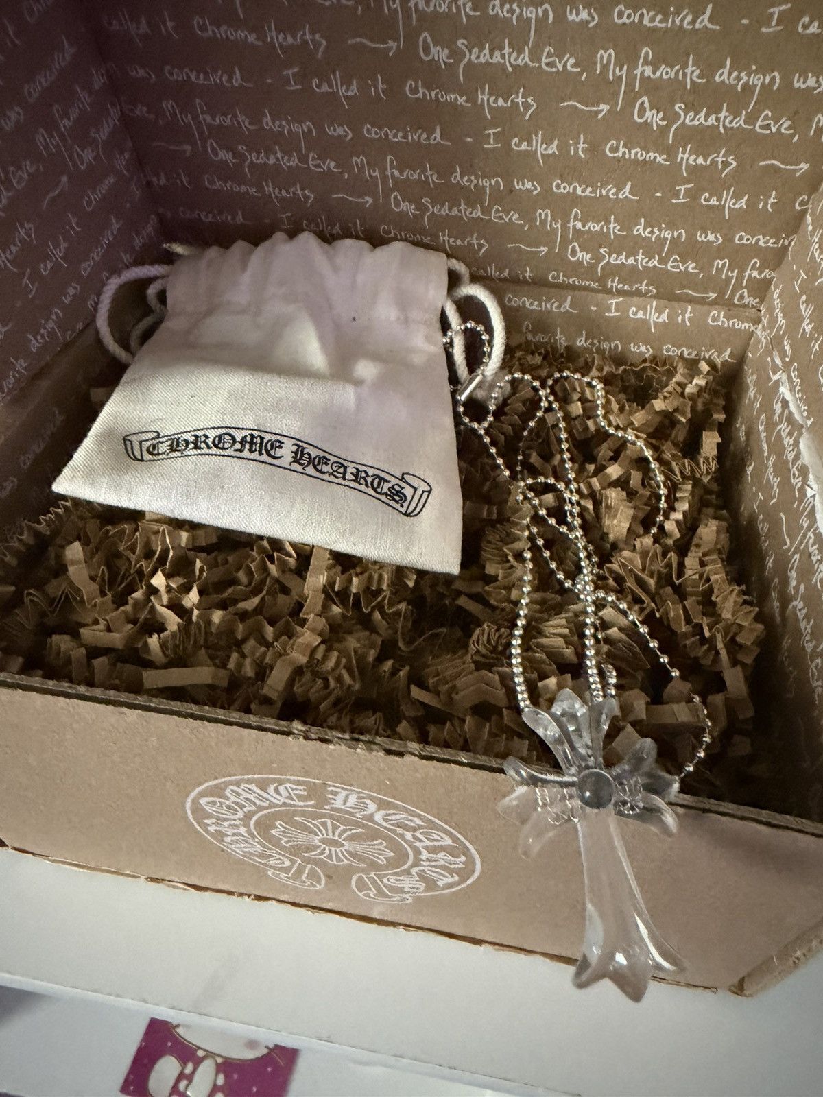 Chrome Hearts Chrome Hearts Cross Pendant Necklace Clear Size ONE SIZE - 2 Thumbnail