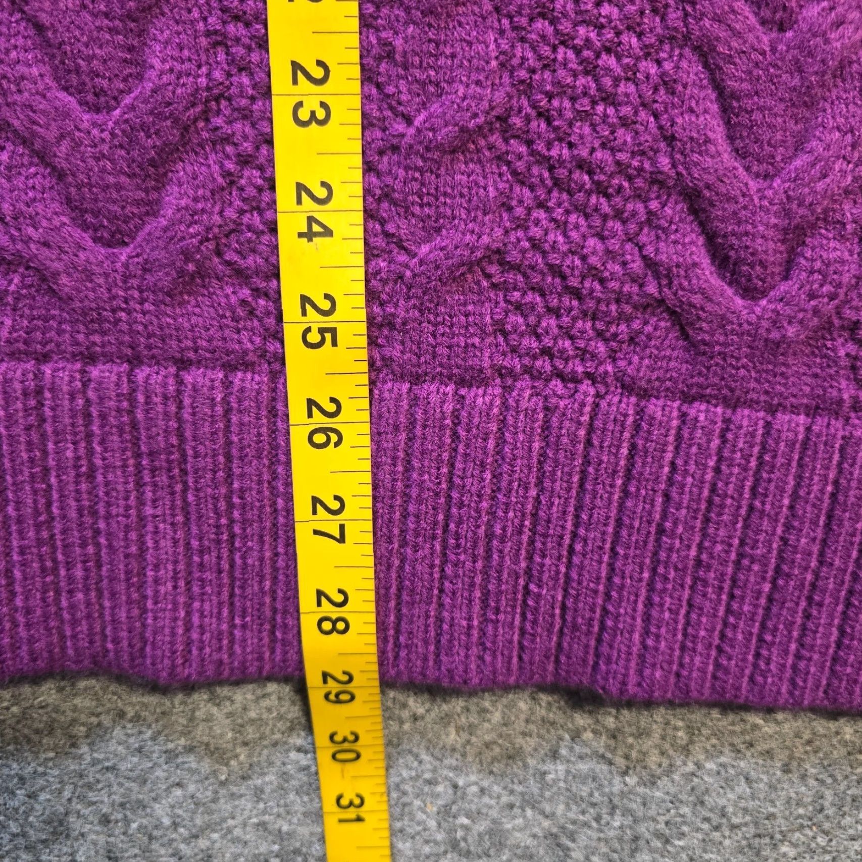 Torrid Torrid Sweater Womens 5X Purple Cable Knit Long Sleeve Crew Neck Pullover Casual Womens Size XXL / US 16-18 / IT 52-54 - 6 Thumbnail