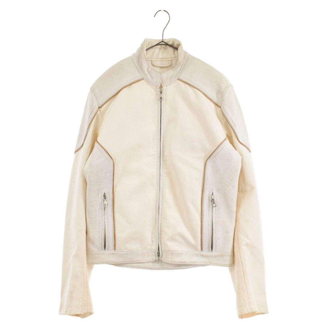 Maison Margiela Martin Margiela SS05 White Distressed Leather Biker Jacket Grailed